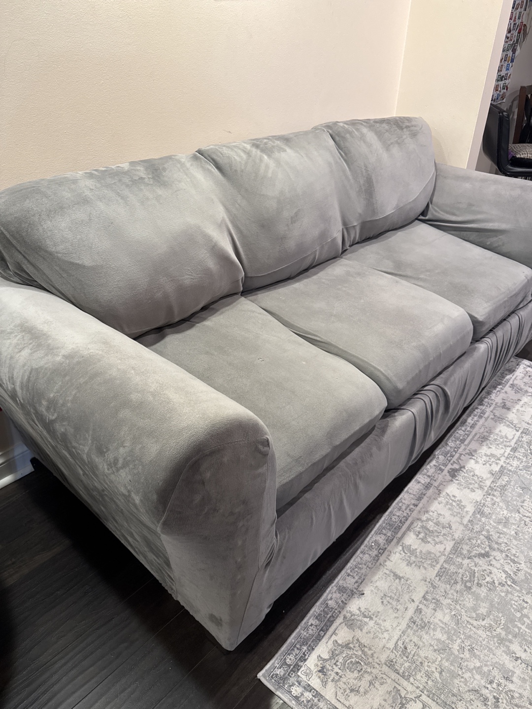 Grey 3-Seater Sofa - photo 2