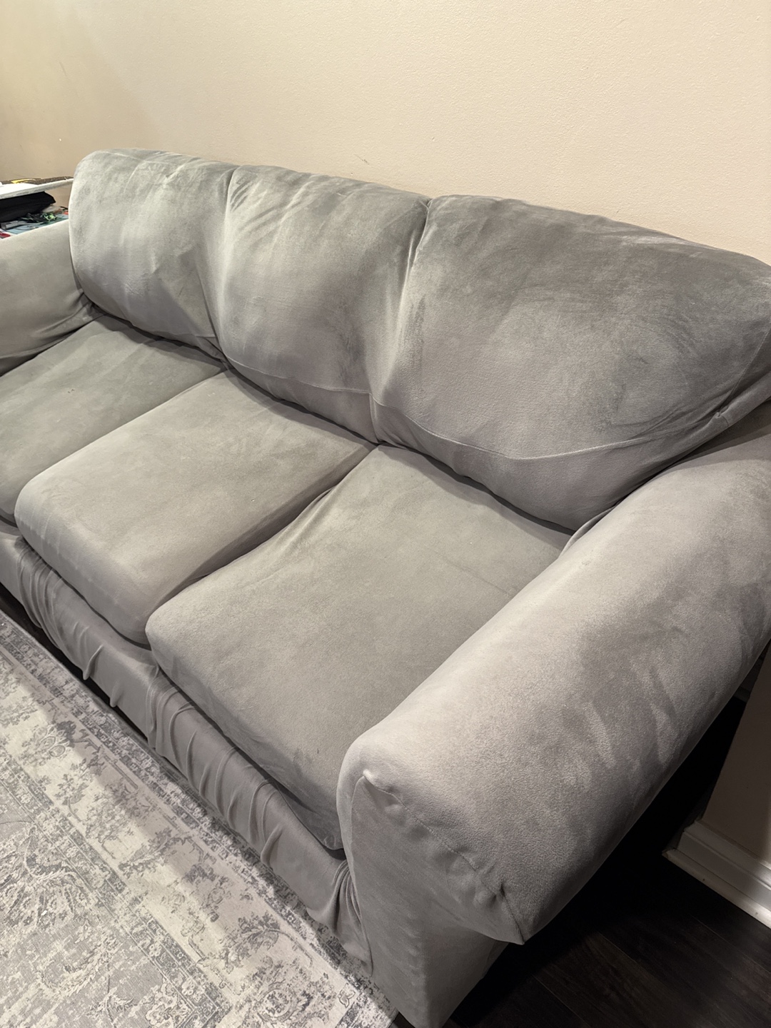 Grey 3-Seater Sofa - photo 3