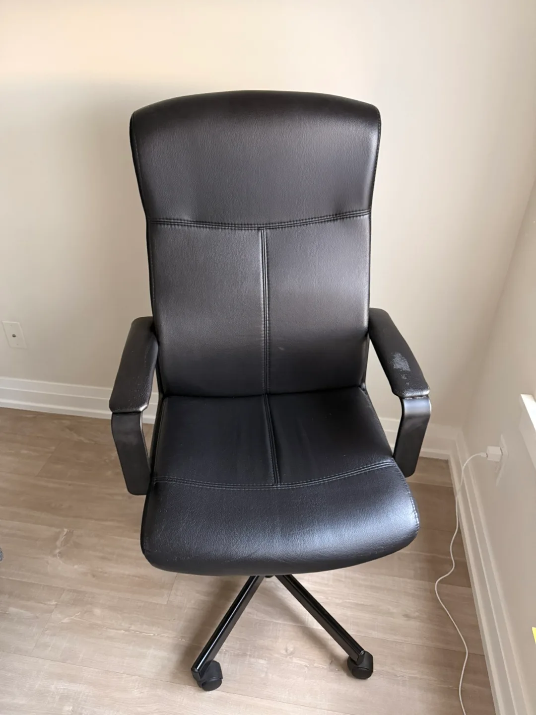 Ikea Black leather Office Chair thumbnail