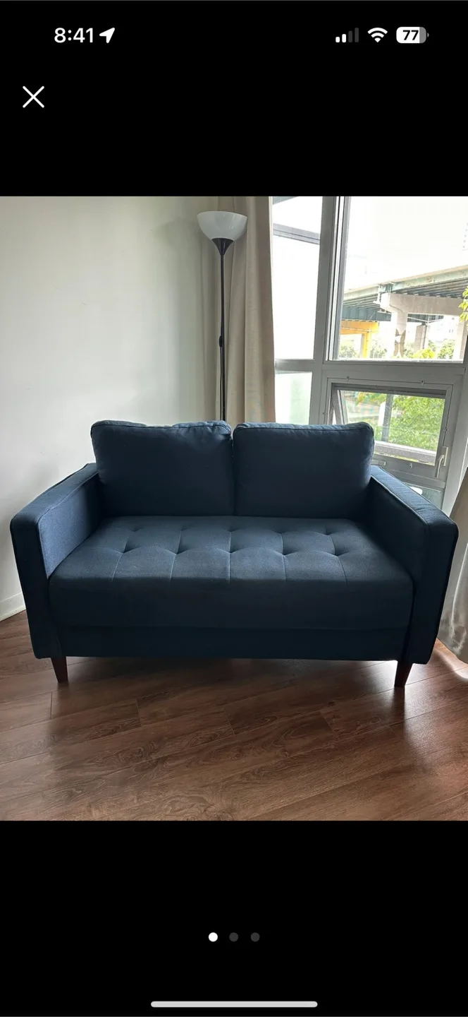 Wayfair Blue Loveseat Sofa thumbnail