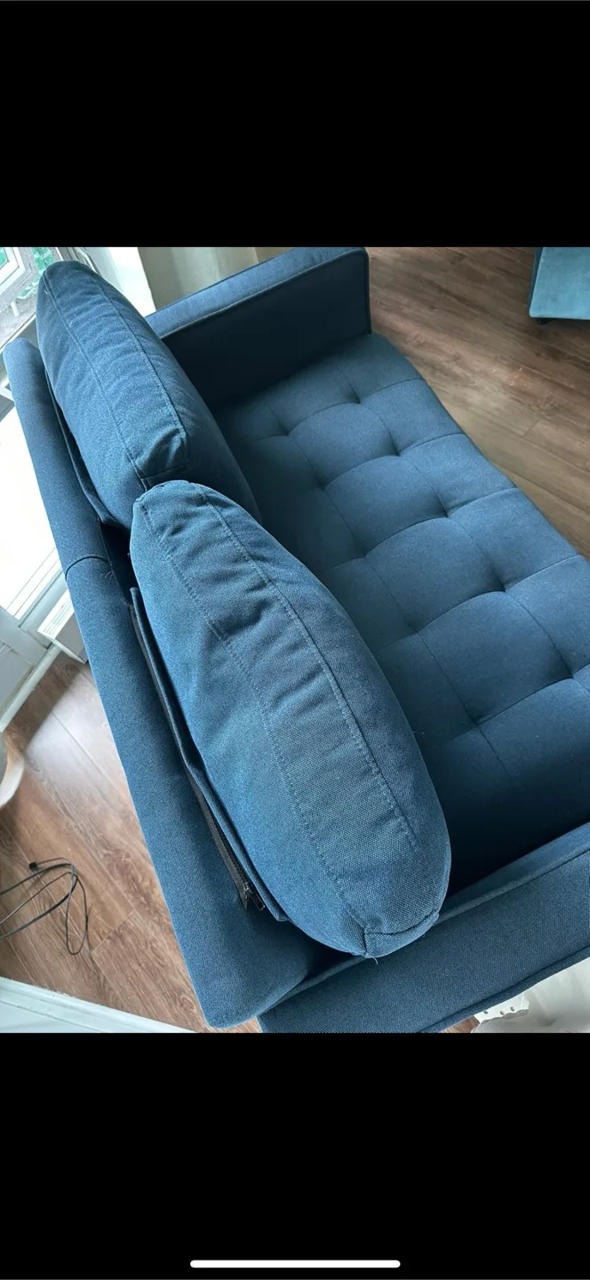 Wayfair Blue Loveseat Sofa image indicator(3)