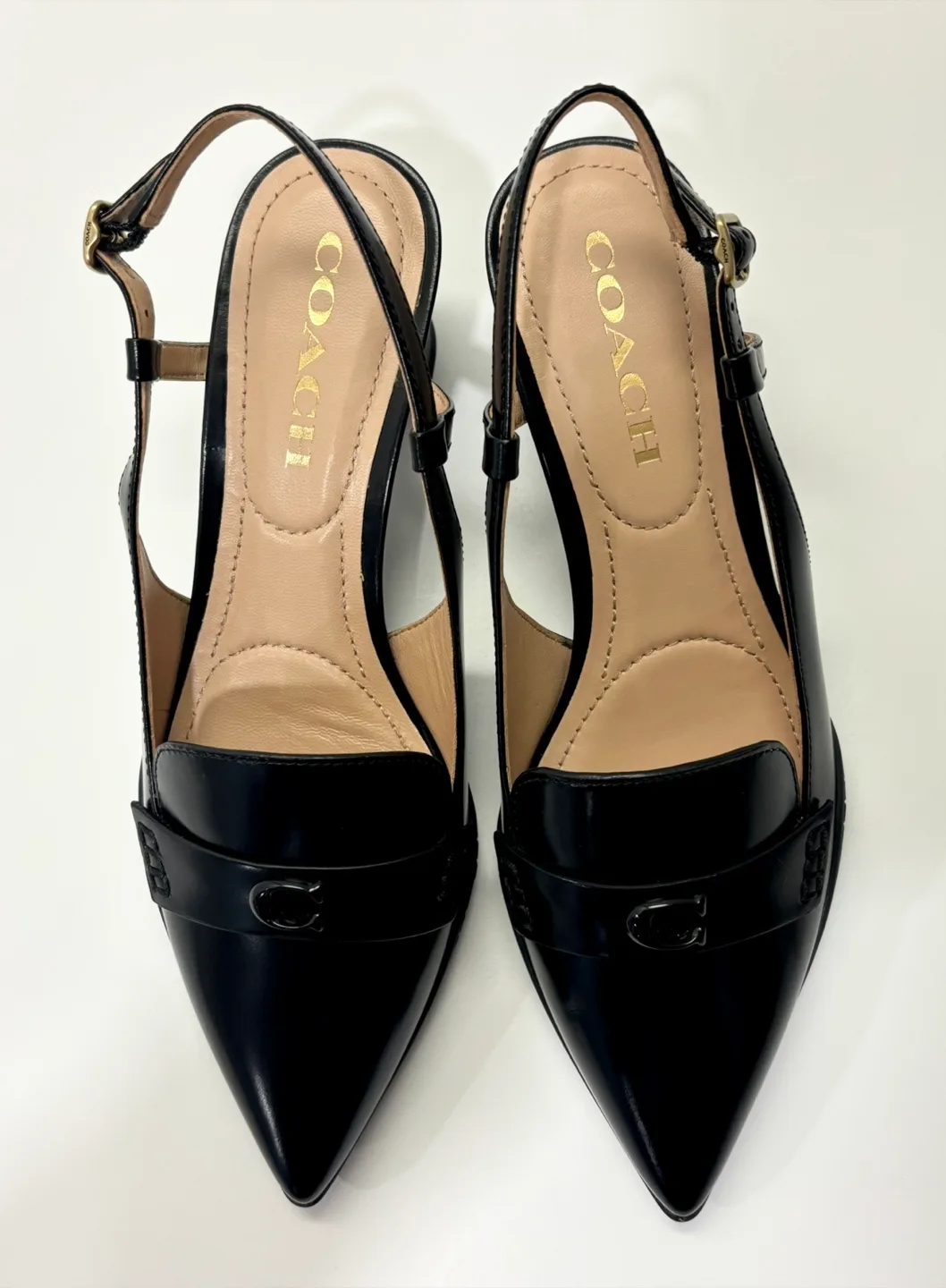 Coach Heels Black Slingback Size 6B image indicator(3)