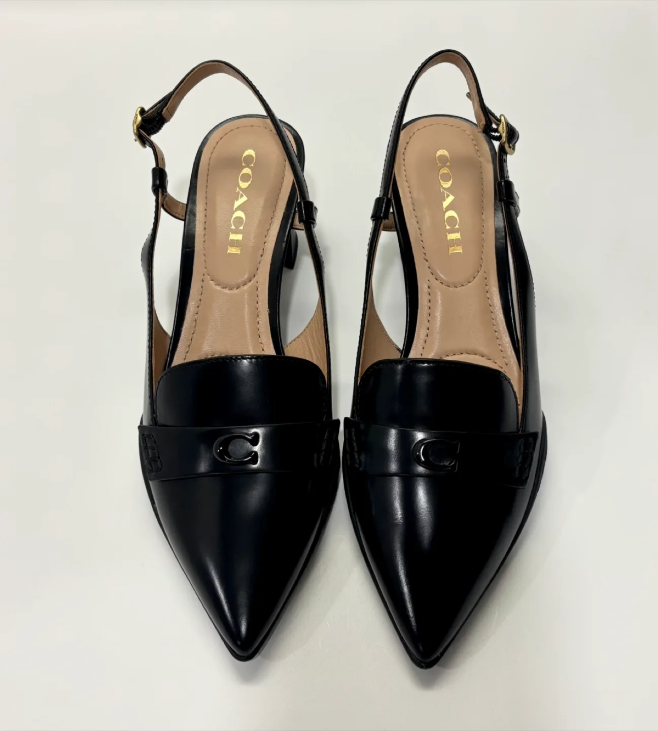 Coach Heels Black Slingback Size 6B image indicator(2)