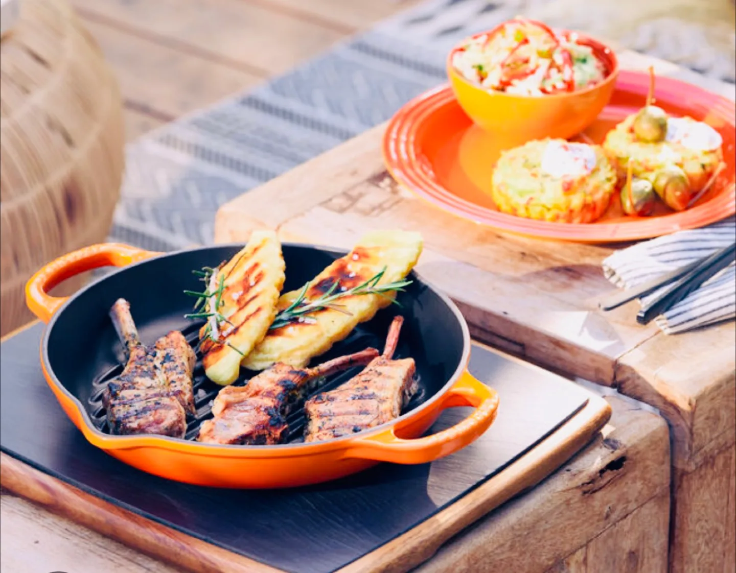 🇨🇦NEW Le Creuset FLAME Deep Round Grill image indicator(4)