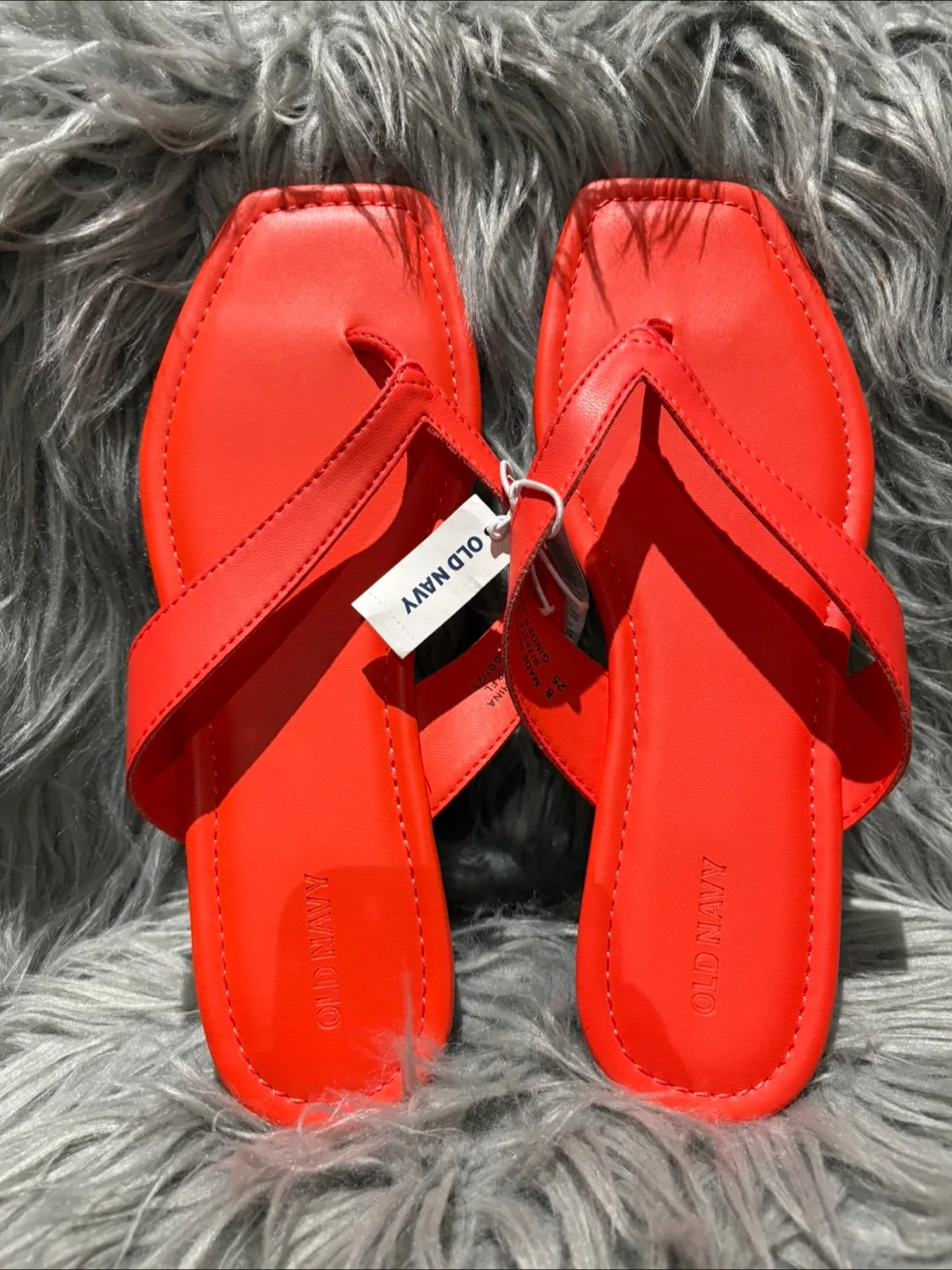 New Old Navy Orange Sandals - Size 8 image indicator(3)