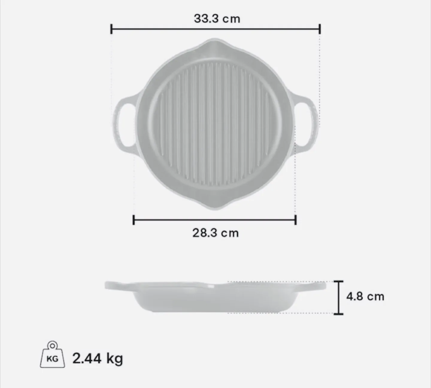 🇨🇦NEW Le Creuset FLAME Deep Round Grill image indicator(6)