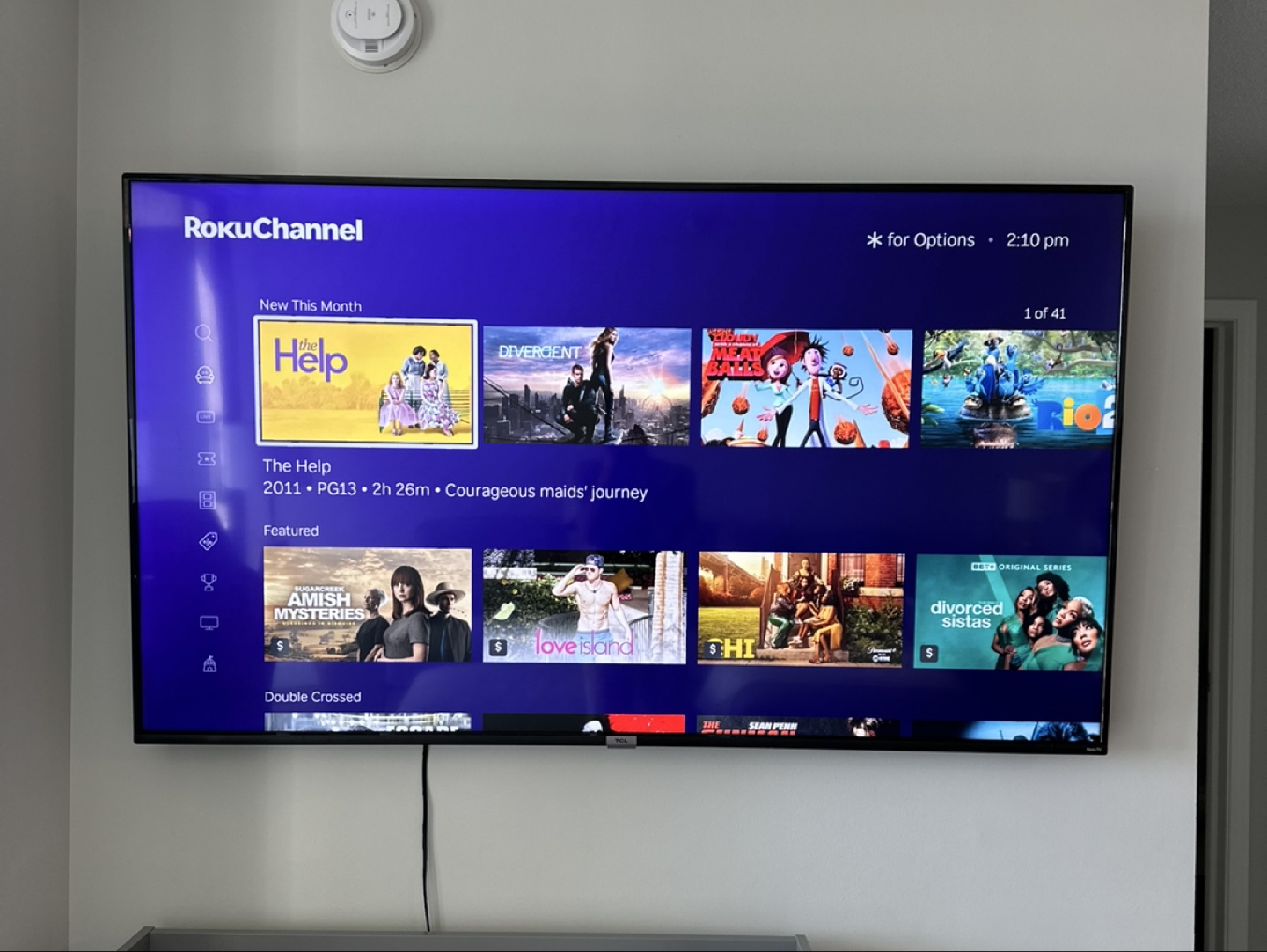 TCL 65” 4K Roku Smart TV (Model 65S435) + Wall Mount