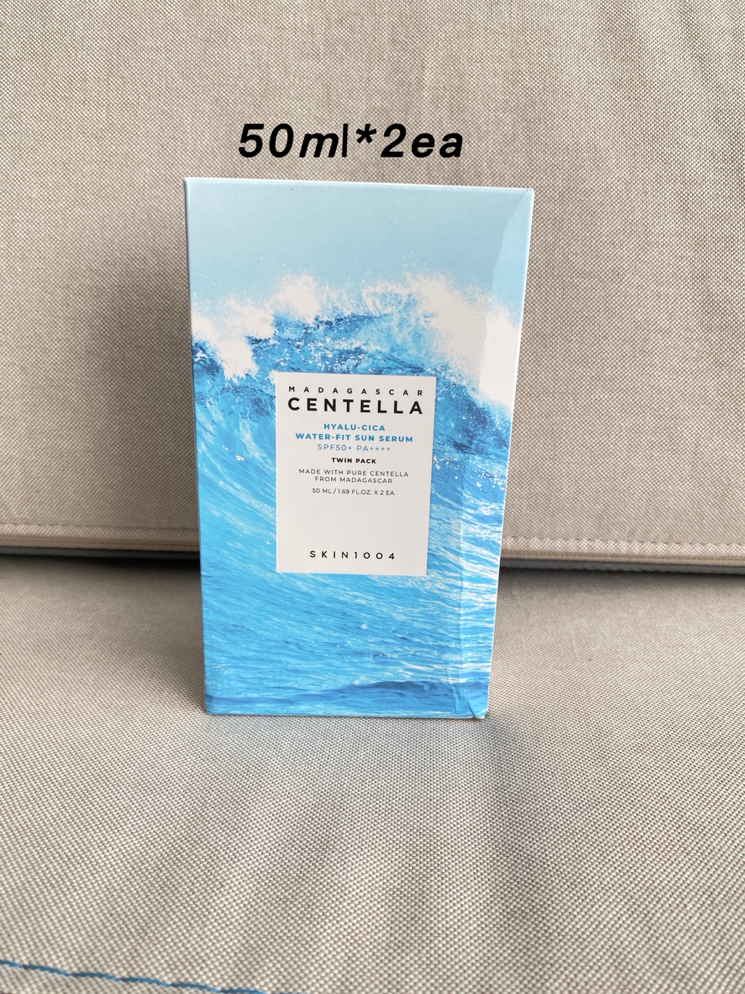 Brand New SKIN1004-Cica Water-Fit Sun Serum SPF50+PA++++50ml*2ea