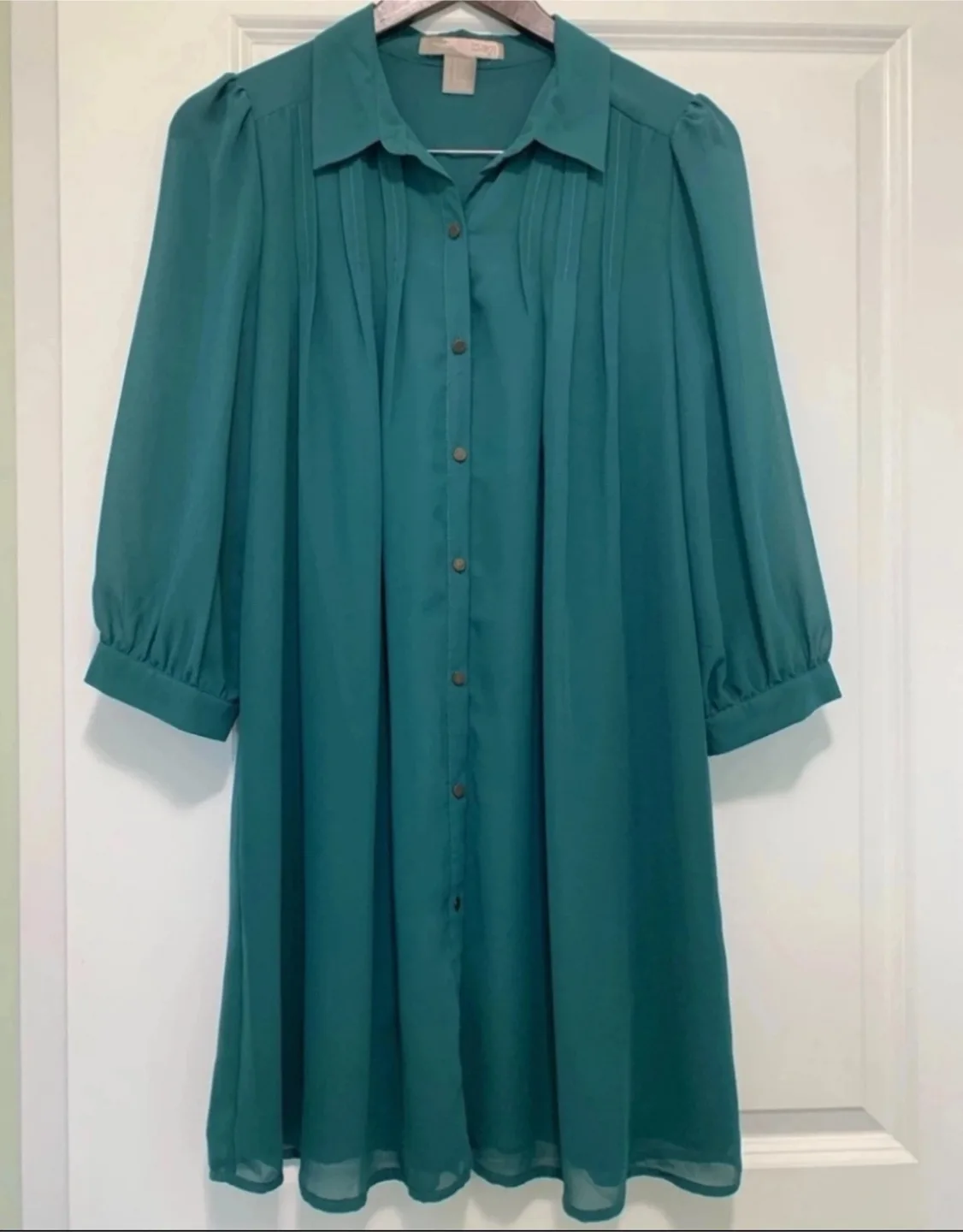 Green mini dress-medium thumbnail