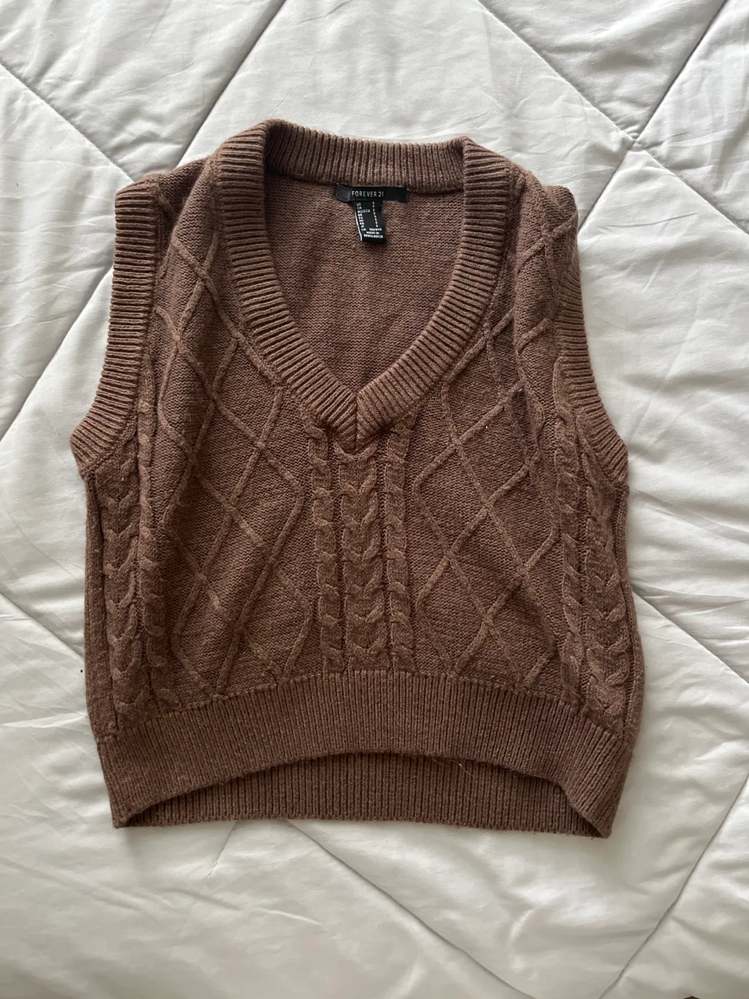 Cropped Sweater Vest - S thumbnail