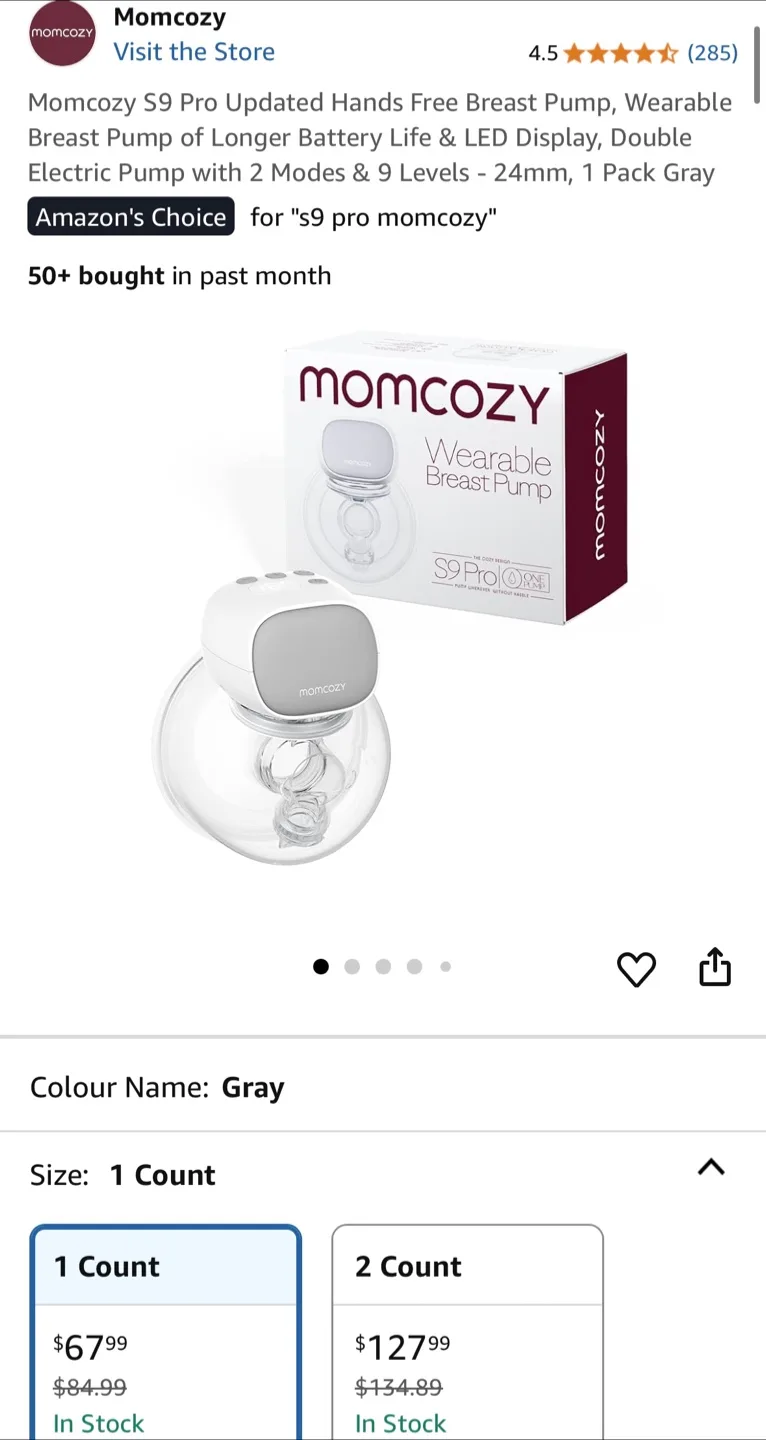 Momcozy S9 Pro Wearable Single Pump image indicator(3)