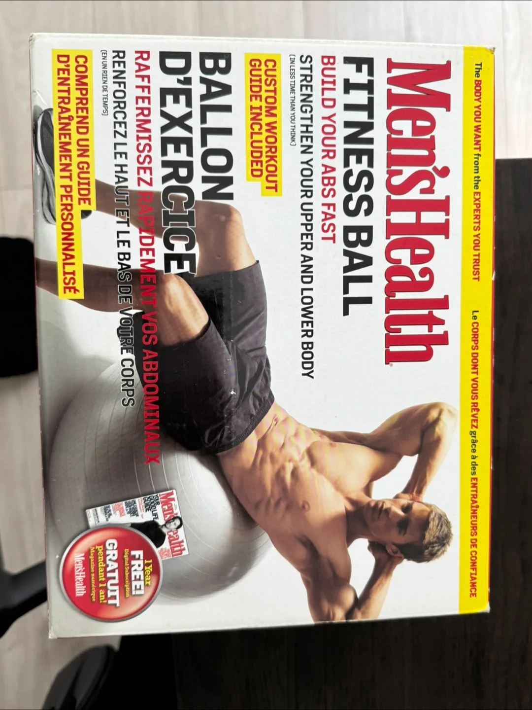 Men's Health Fitness Ball with Hand Pump thumbnail