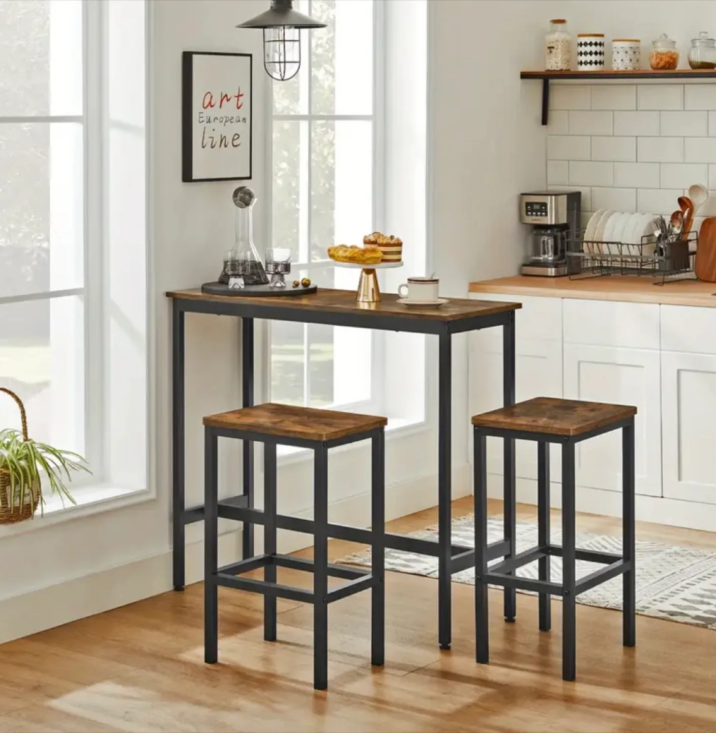 Industrial chair table set thumbnail