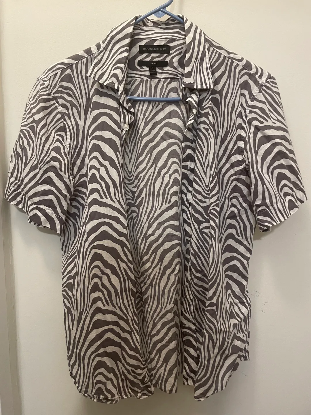 Banana Republic Zebra Print Shirt - Size S thumbnail