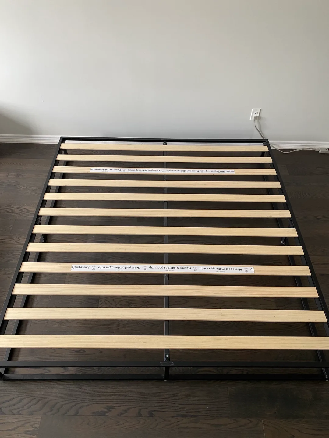 Zinus King Bed Frame – 10" Metal with Wood Slats thumbnail