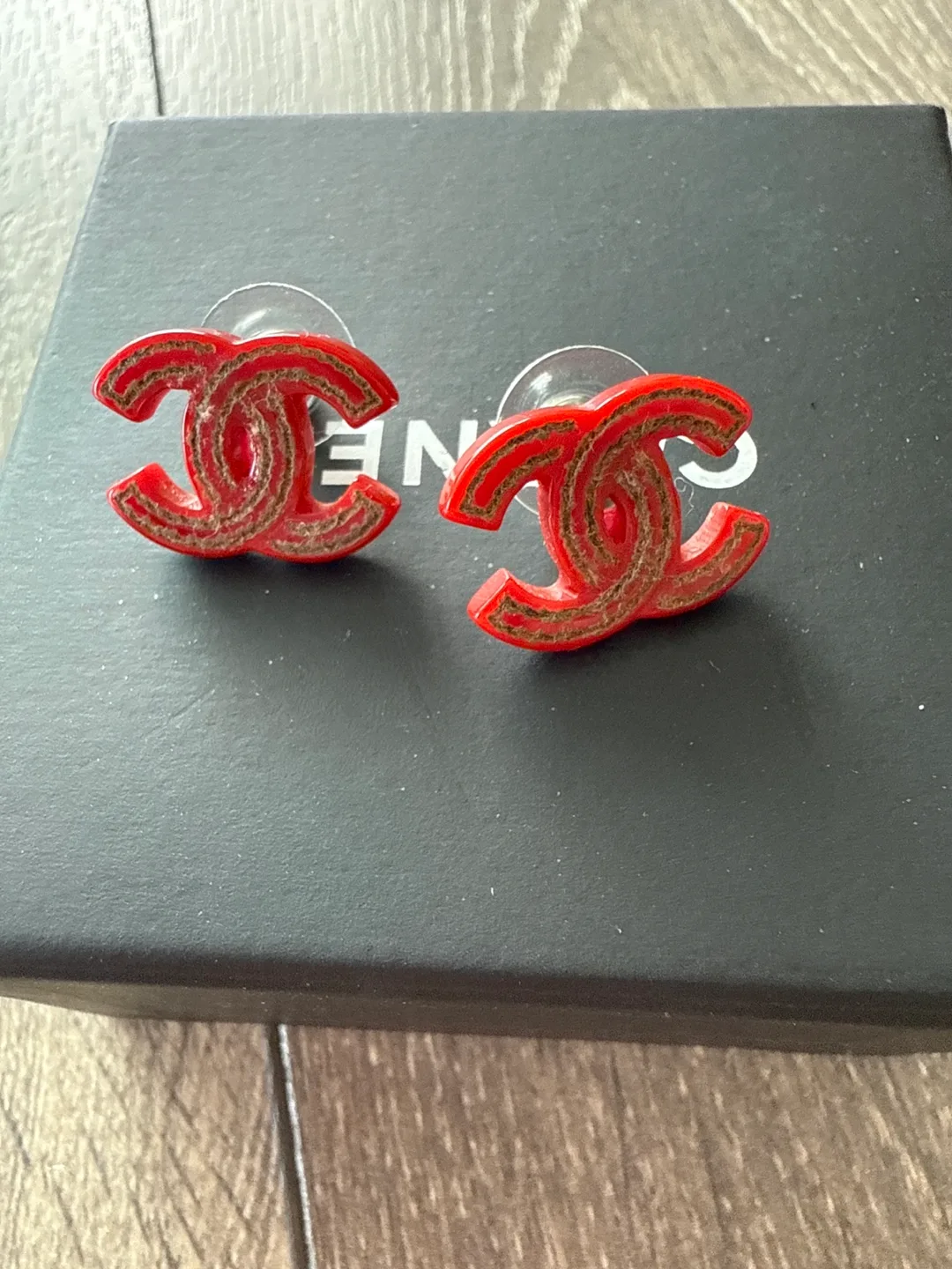 Chanel Red Earrings thumbnail