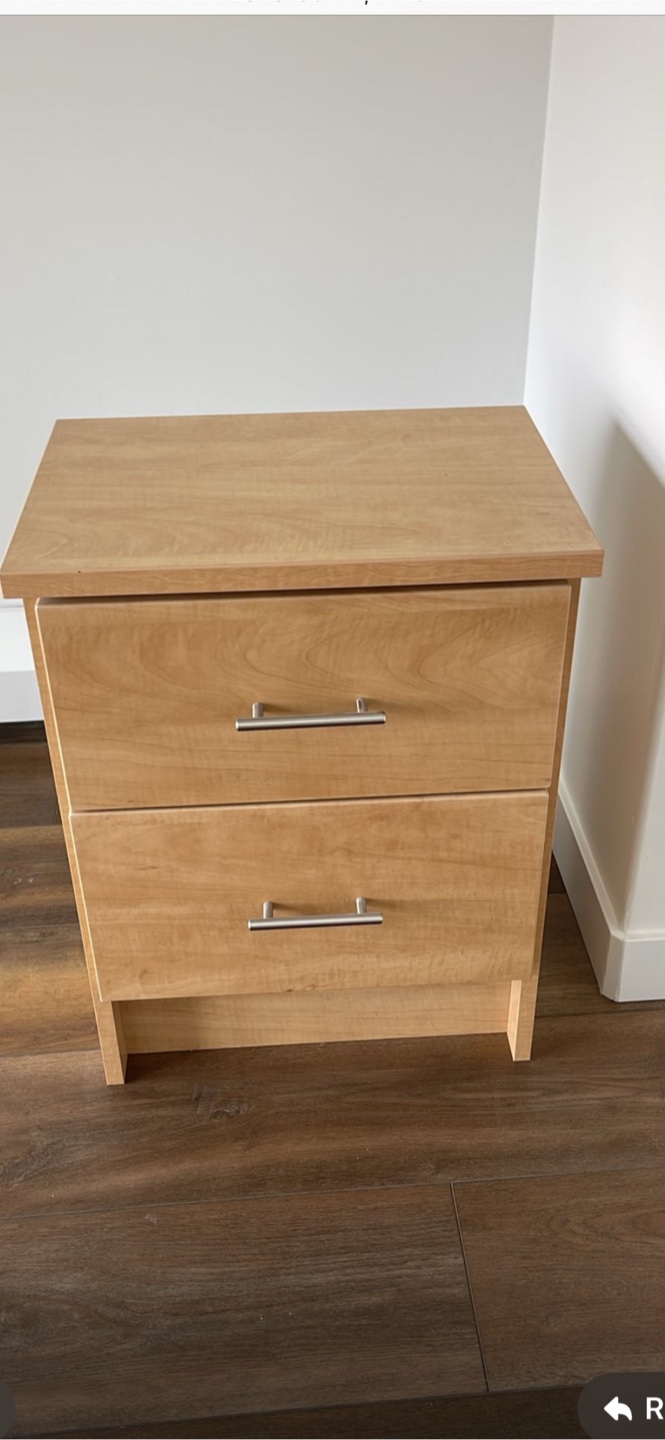 Bedroom side table with two drawer