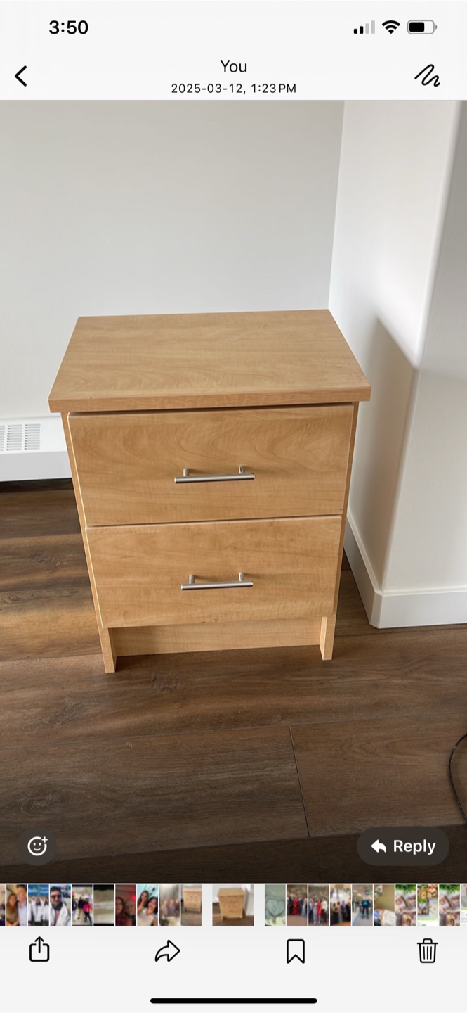 Bedroom side table with two drawer - photo 2