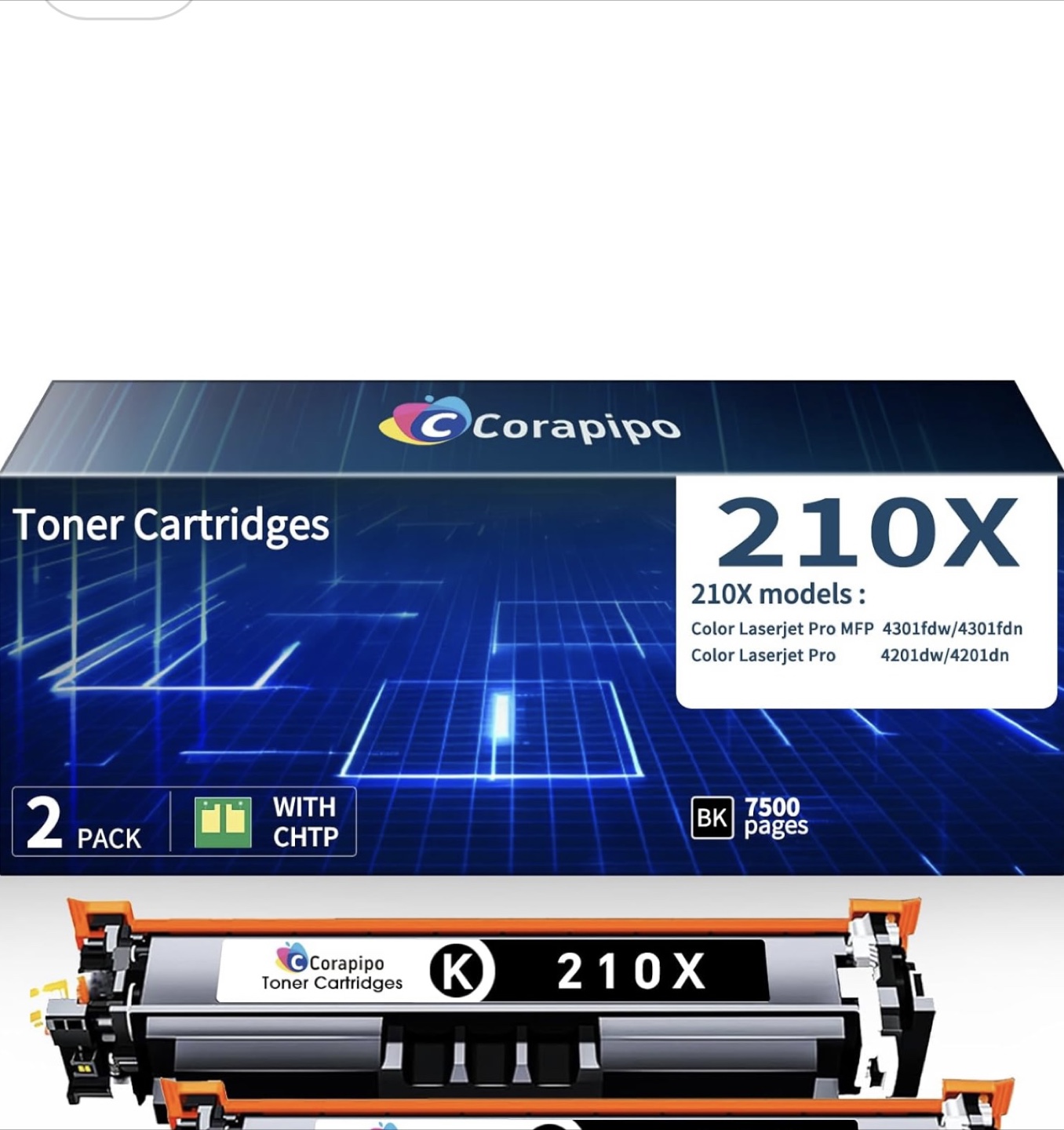 Corapipo 210X Black Toner Cartridge 2-Pack - photo 2