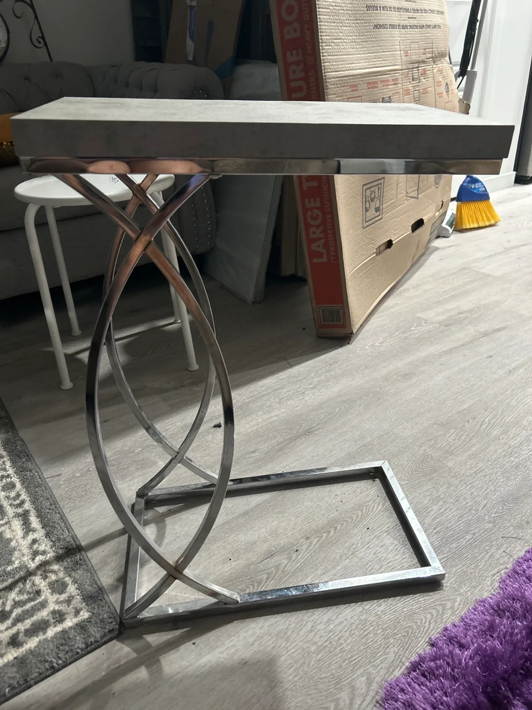 Side Table with Metal Base thumbnail
