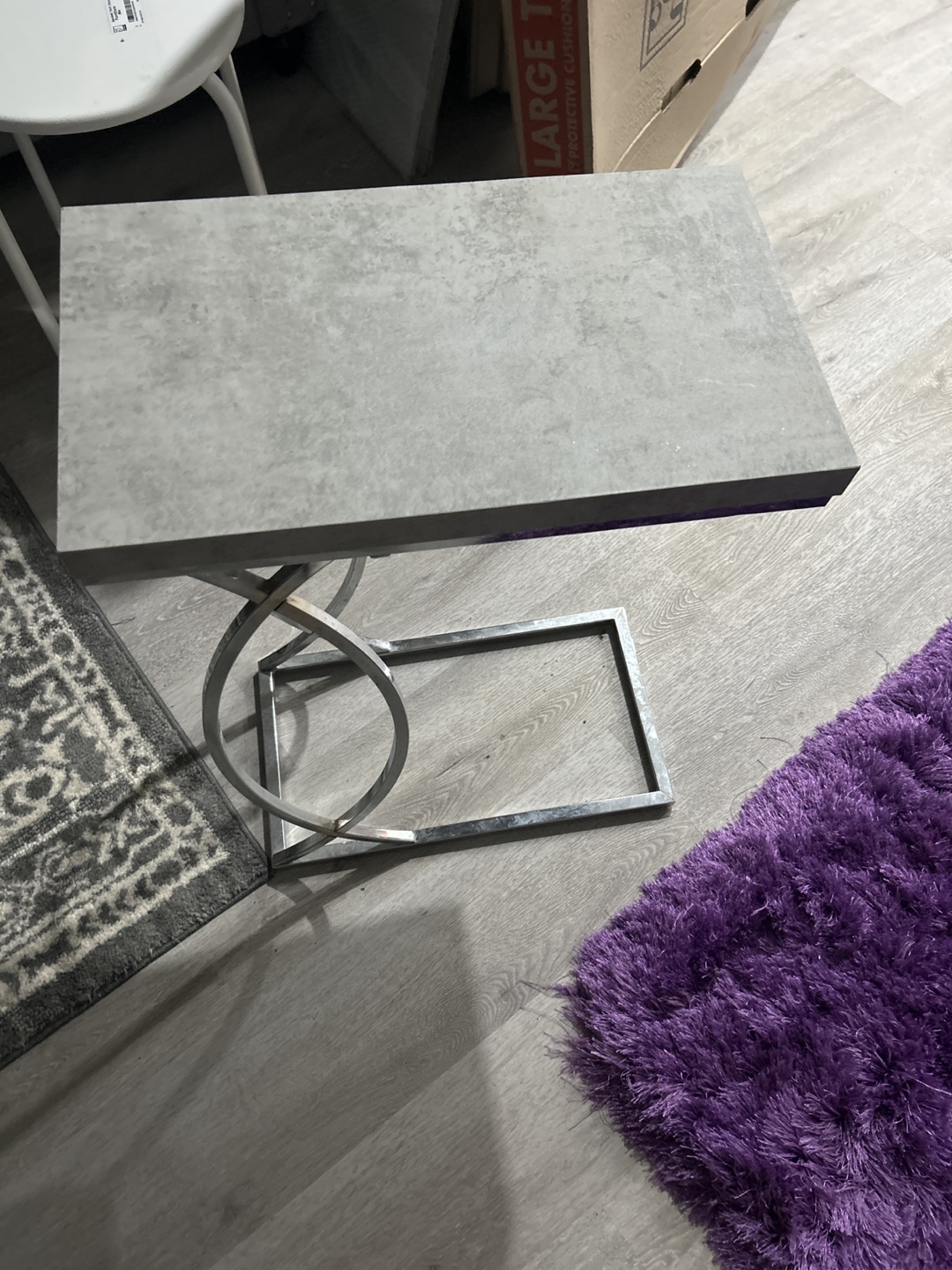 Side Table with Metal Base - photo 2