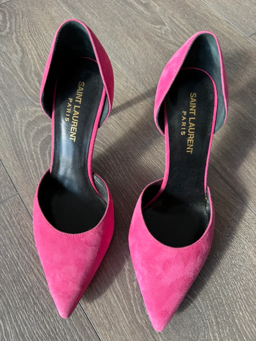 Saint Laurent Paris Pink Heels Size 35.5 thumbnail