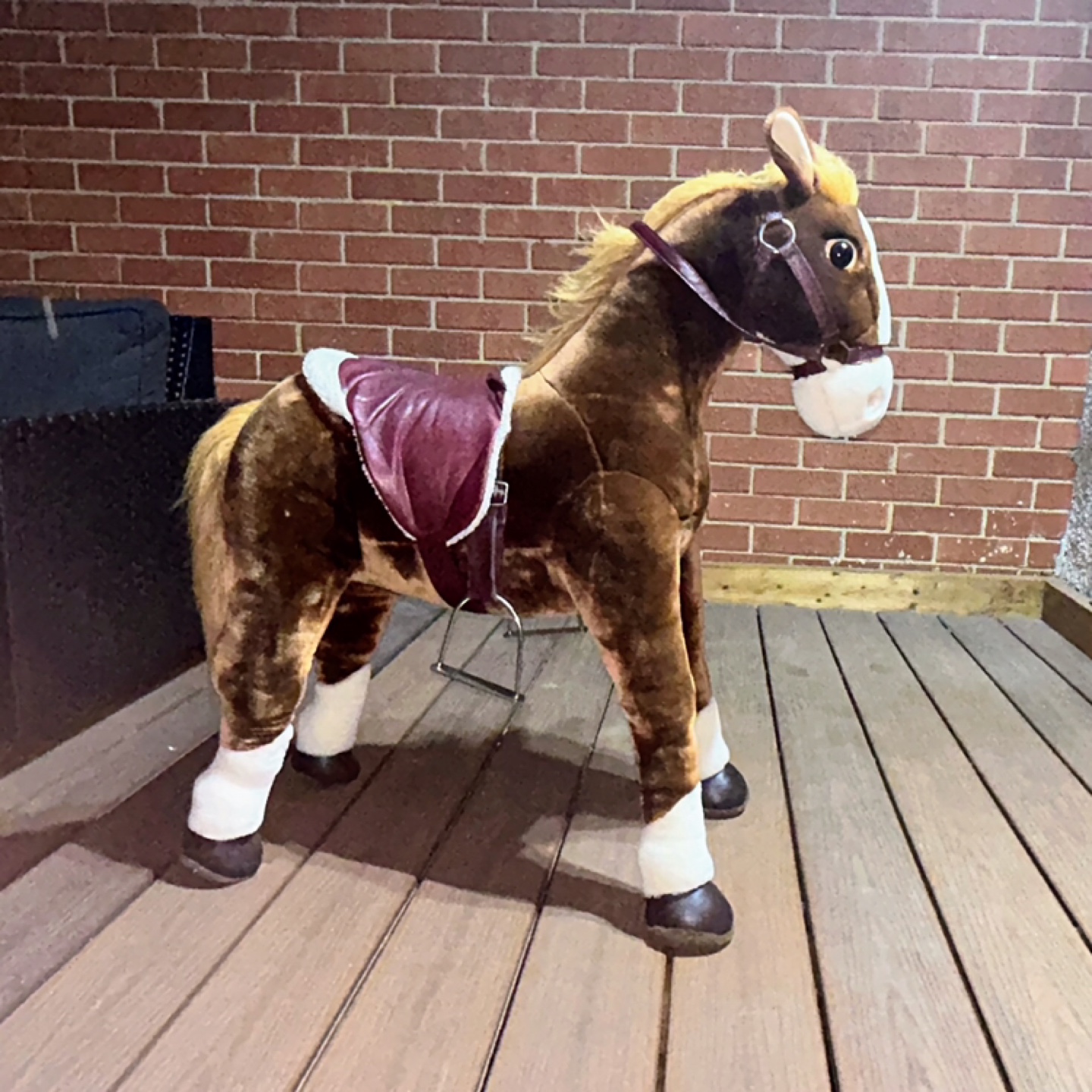 Plush Ride-On Horse Toy