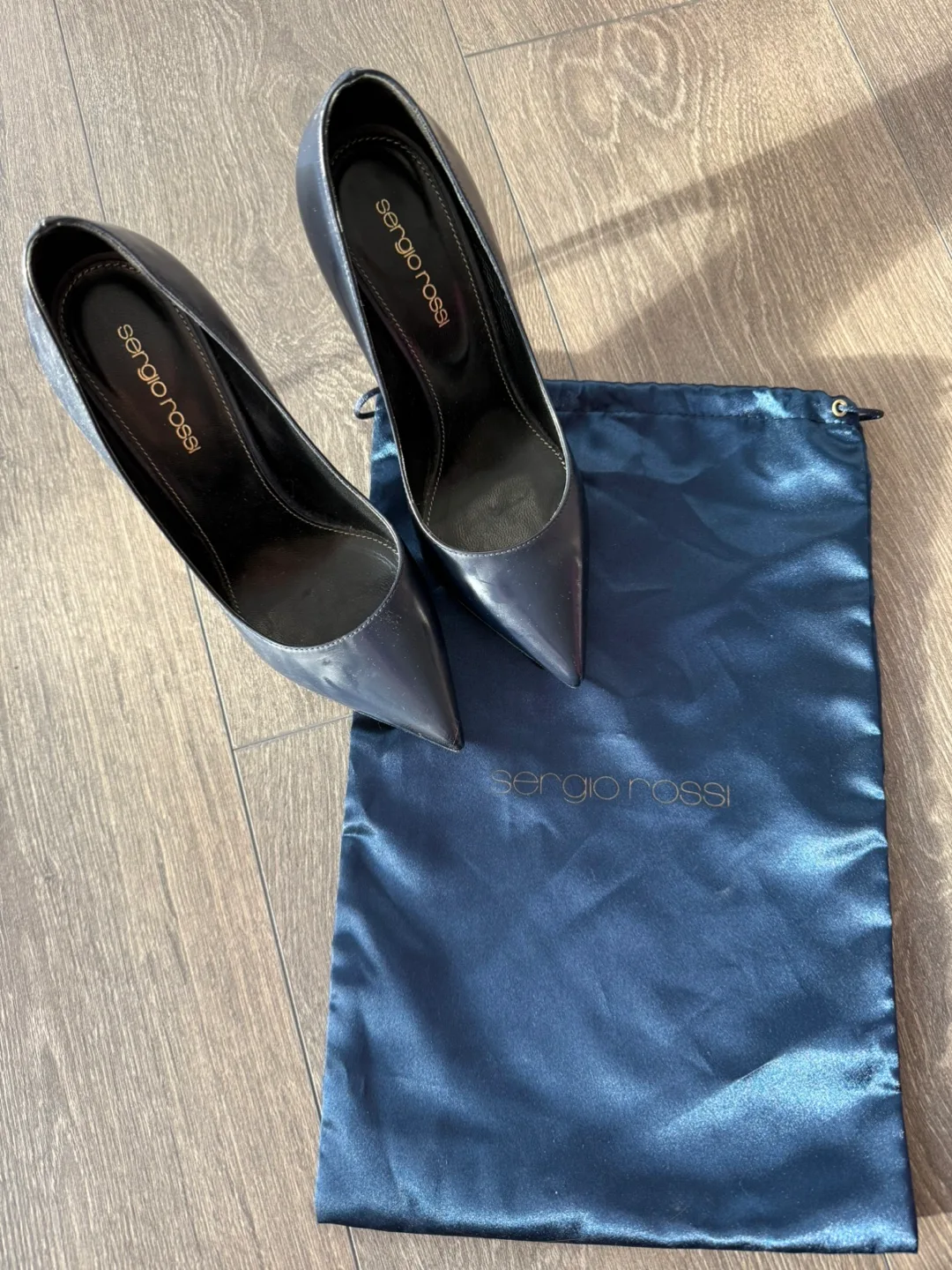 Sergio Rossi blue Heels Size 35.5 image indicator(9)