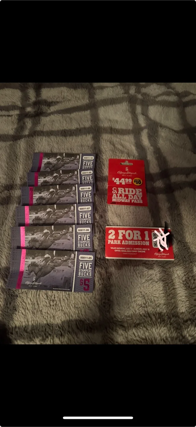 Stampede Ride Pass $30 Stampede Bucks& 2 for 1 Addmission thumbnail