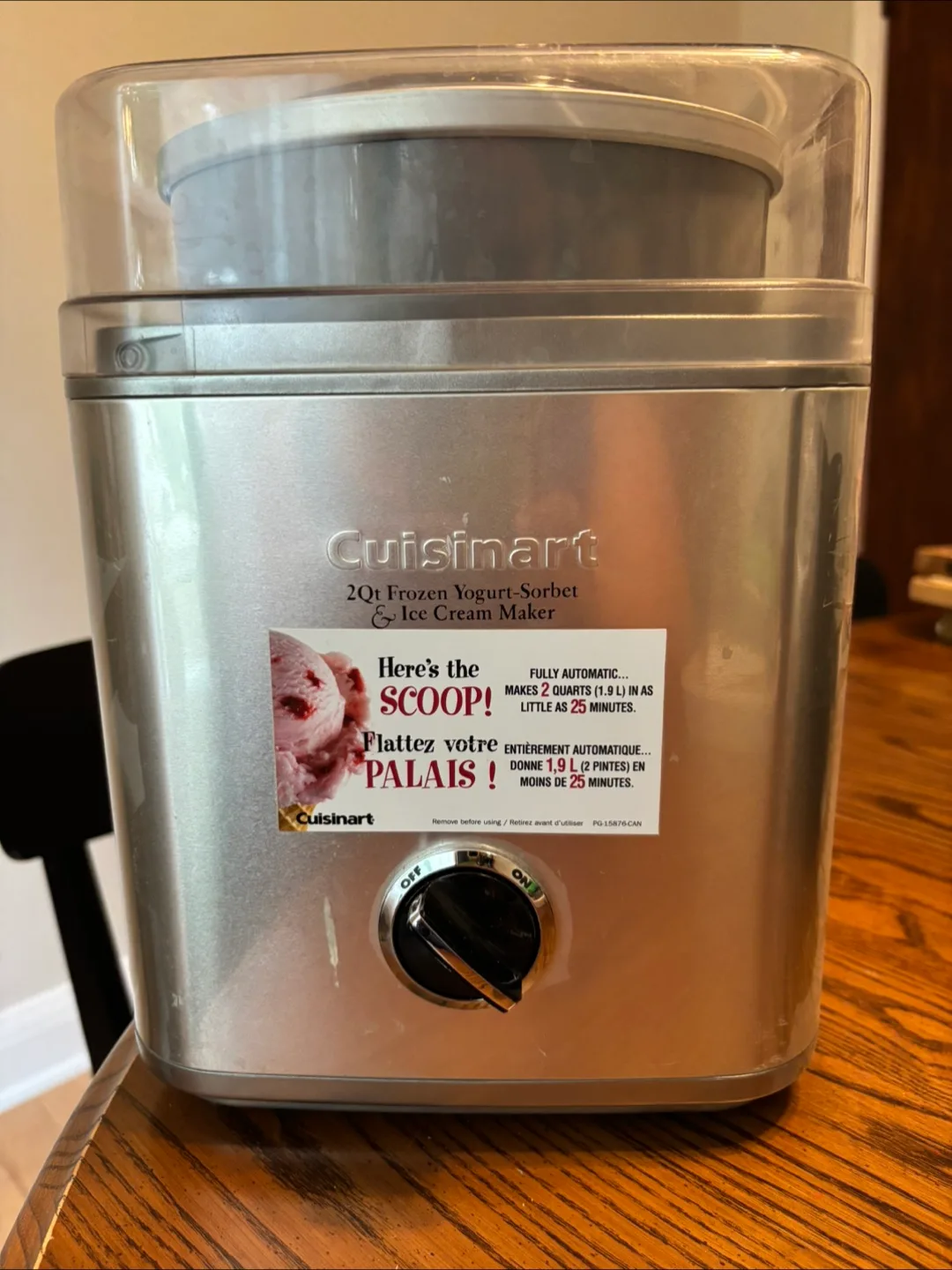 Cuisinart 2QT Frozen Yogurt & Ice Cream Maker thumbnail