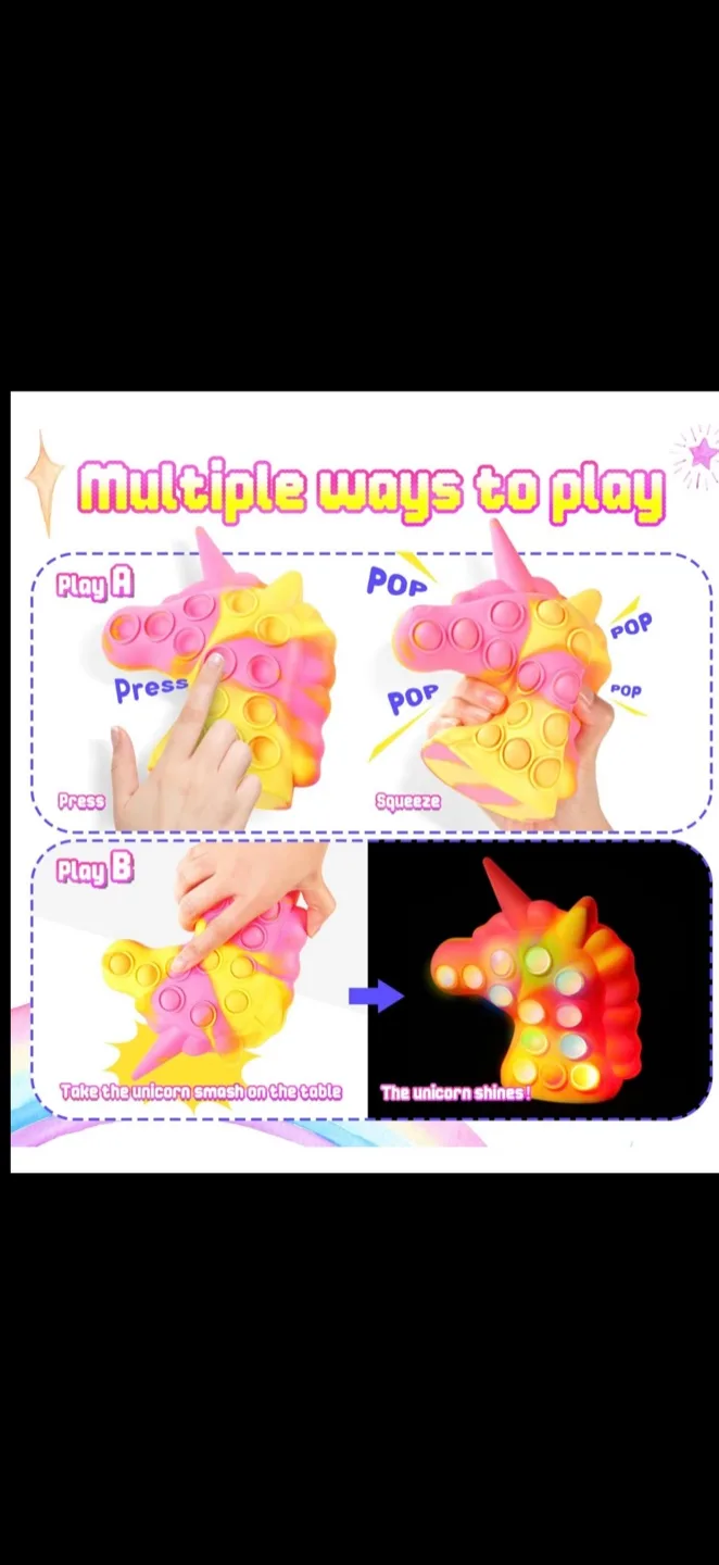 Unicorn Pop It Fidget Toy - New! image indicator(3)