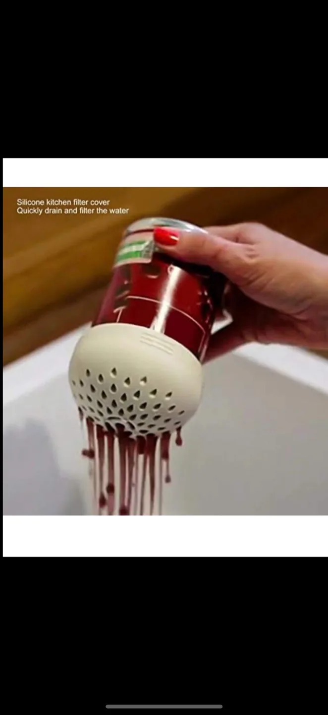 Silicone Kitchen Filter Cover - Drain and Filter Water image indicator(2)