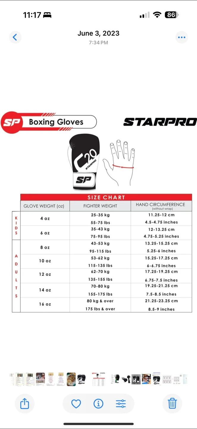 Starpro C20 Boxing Gloves image indicator(2)