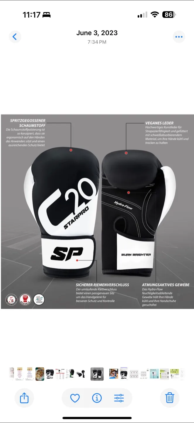 Starpro C20 Boxing Gloves image indicator(5)