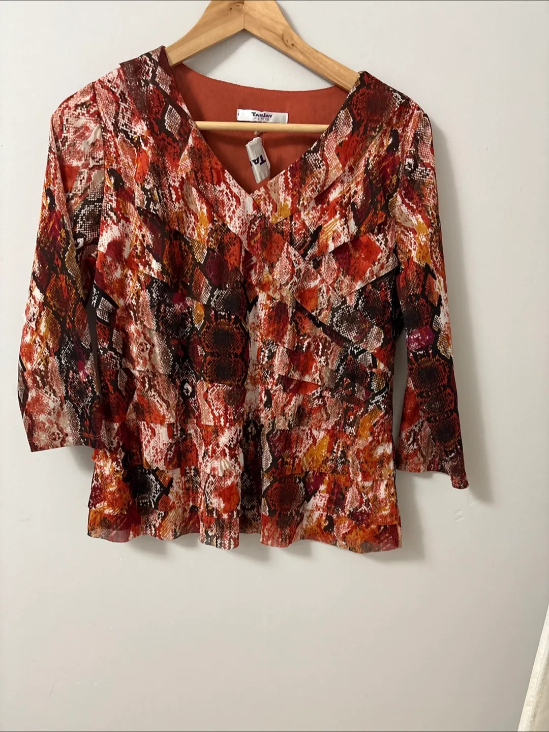 TanJay Snakeskin Print Blouse thumbnail