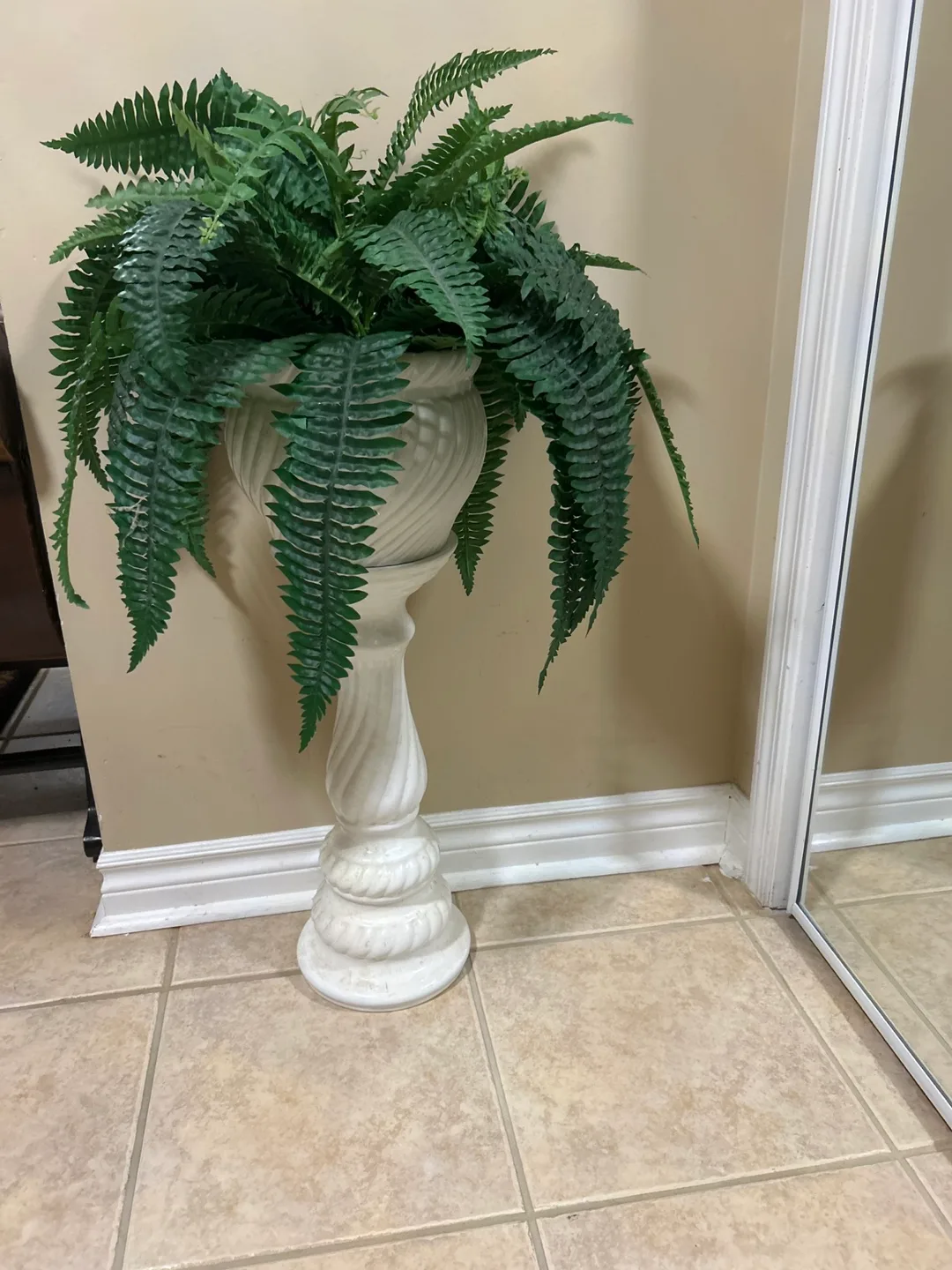 Artificial Fern Plant in White Urn image indicator(2)