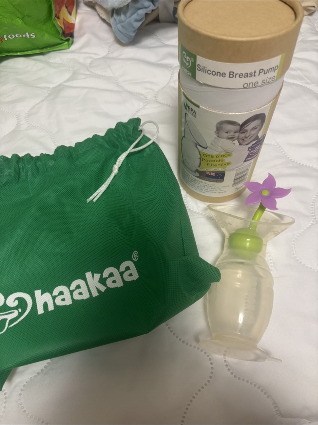 Haakaa Silicone Breast Pump with Bag - photo 2