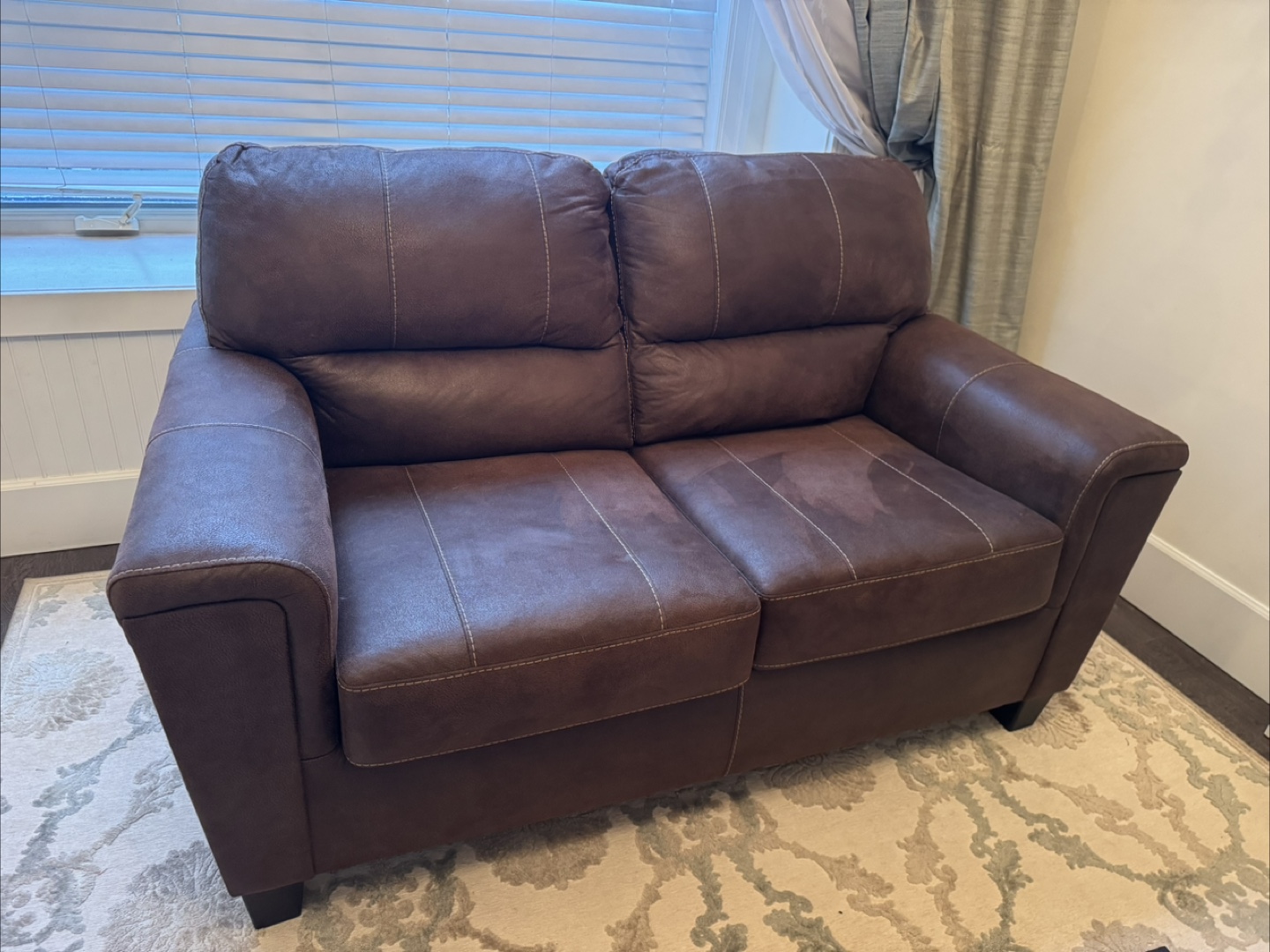Brown Loveseat Sofa