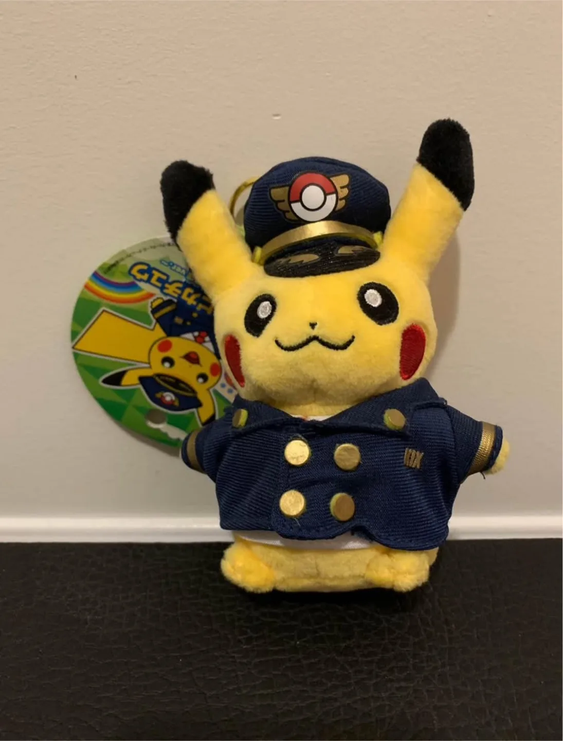Official kansai KIX pikachu pilot plush keychain thumbnail