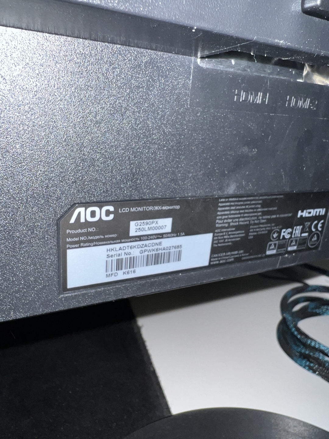 AOC 27″ 144Hz Frameless Gaming Monitor - photo 4