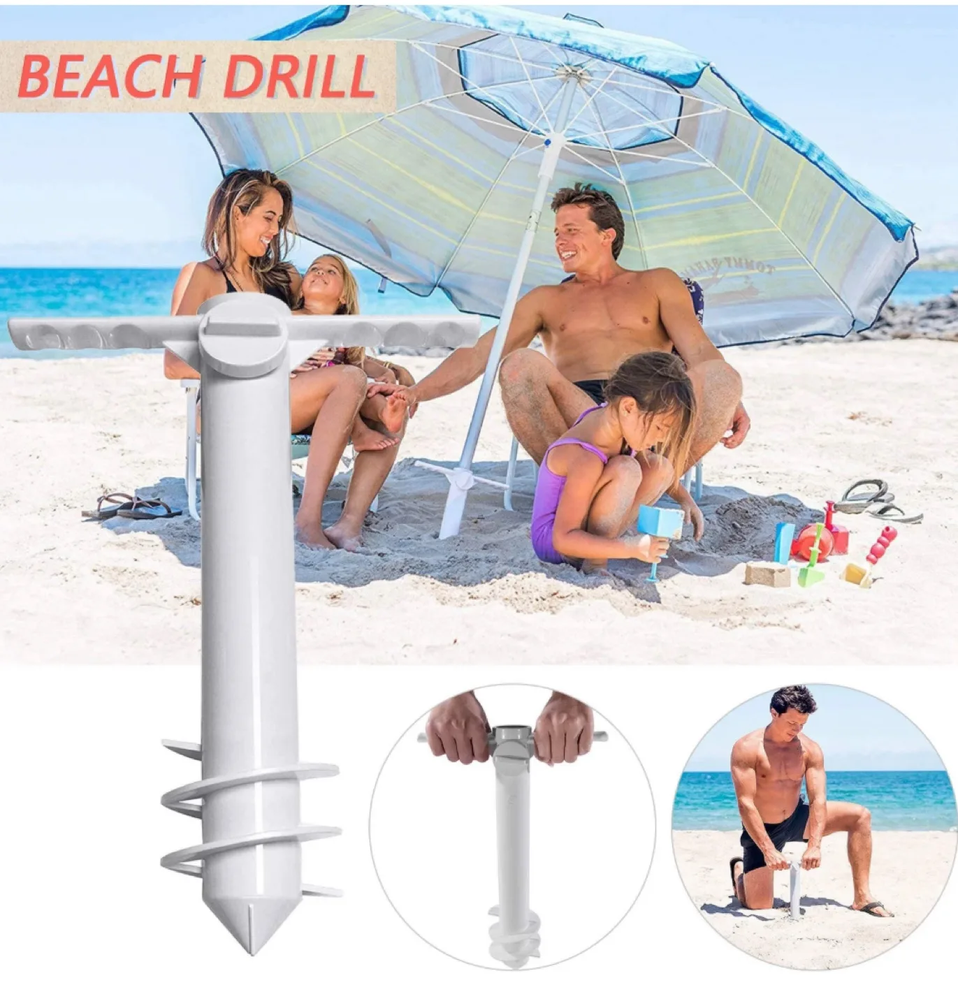 Beach Drill Umbrella Sand Anchor thumbnail