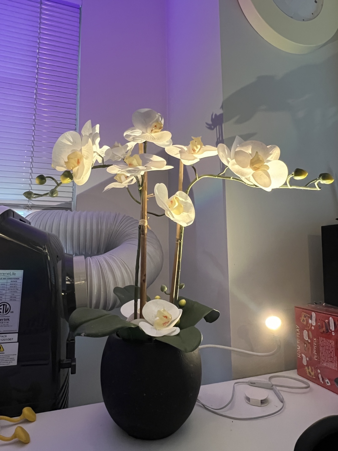Orchid Flower Arrangement – Faux Silk – Beautiful Decor