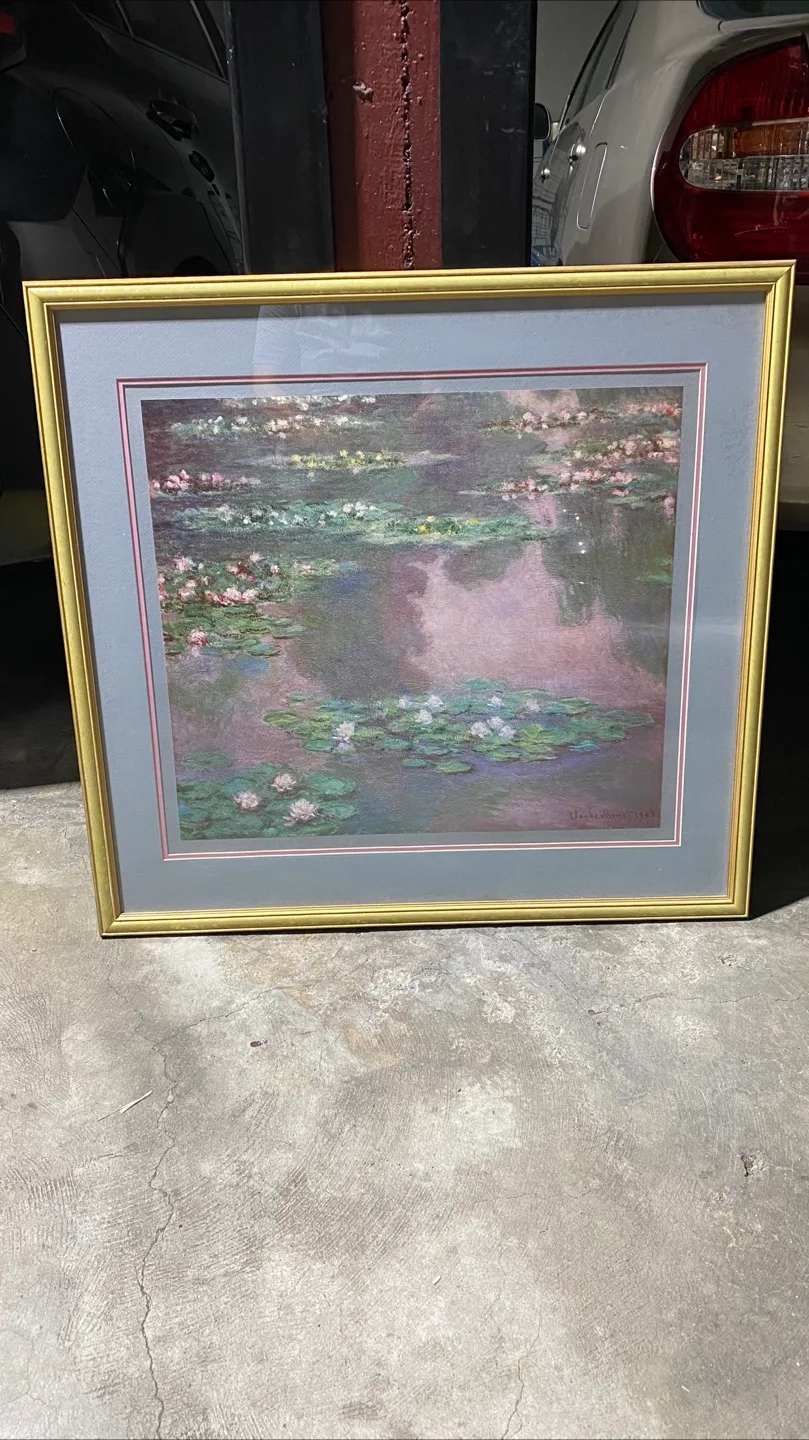 Monet Water Lilies Reproduction Framed Art thumbnail