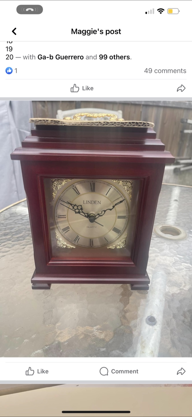 Linden Quartz Tabletop Clock
