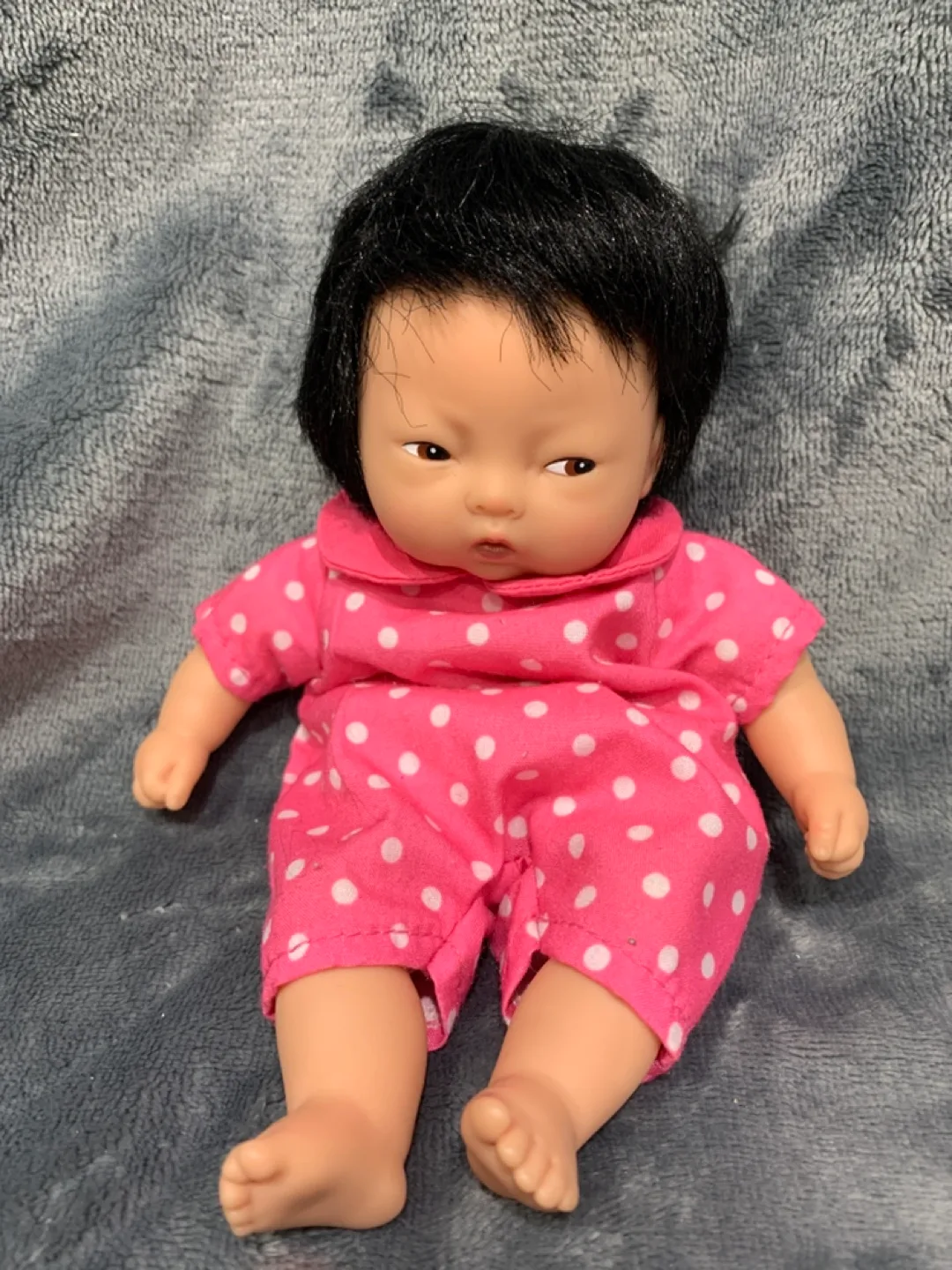 Doll with Pink Polka Dot Outfit thumbnail