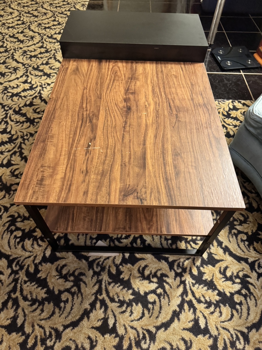 Wood & Black Coffee Table - photo 2