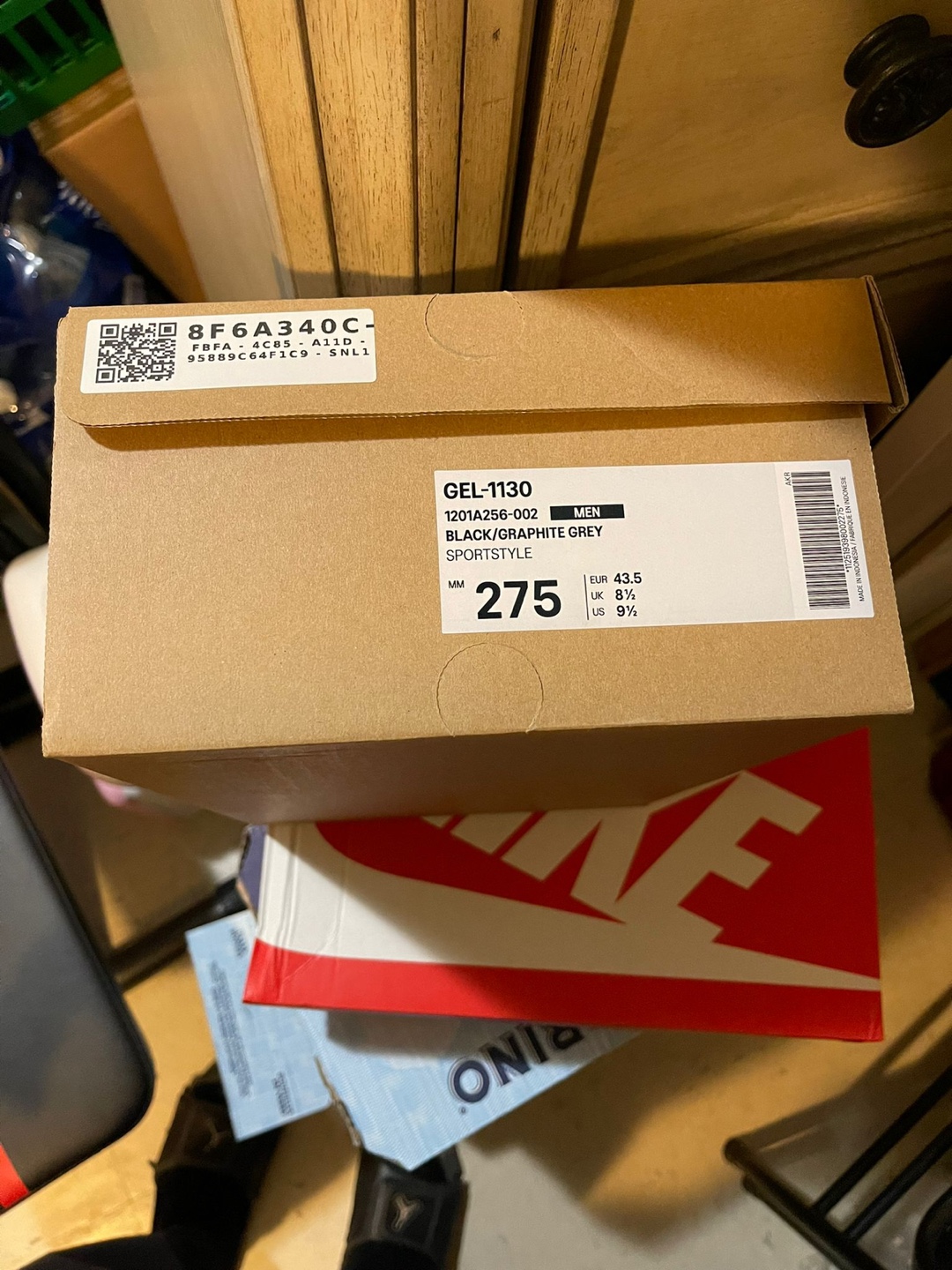 LNIB ASICS Gel-1130 Triple Black Sise 9.5 - photo 4