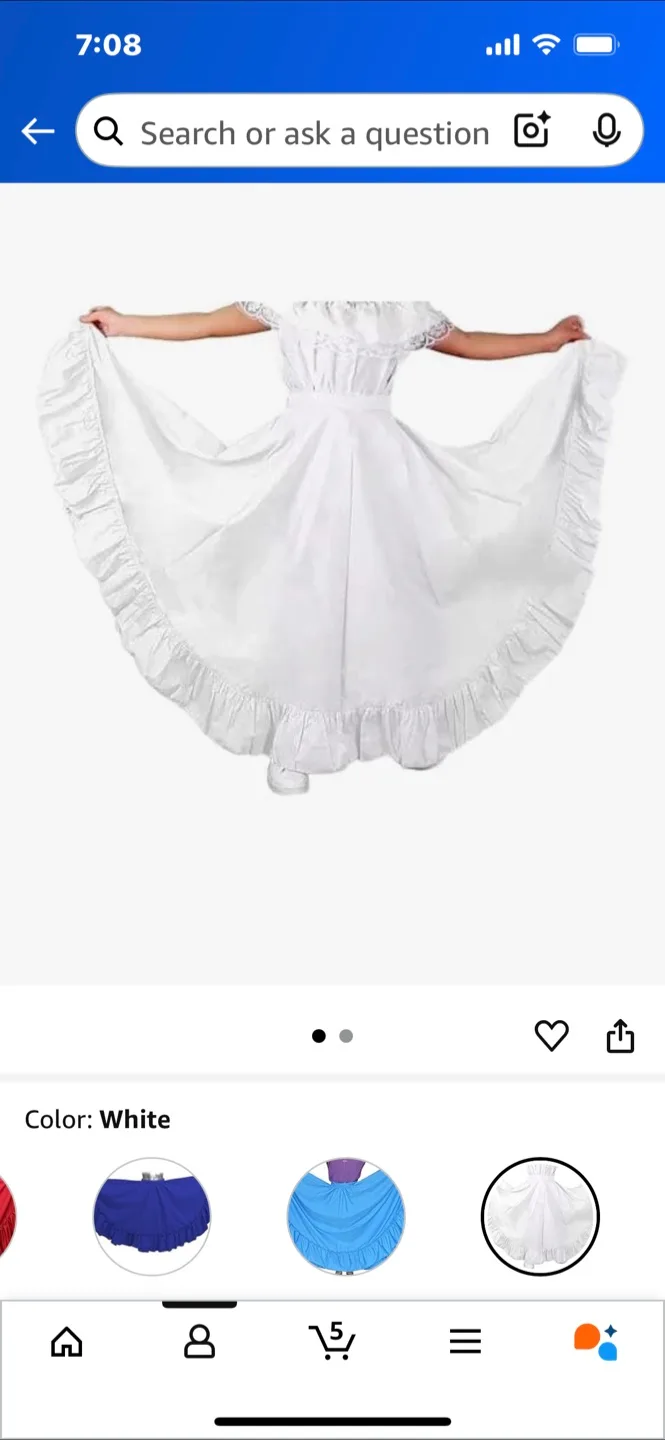 White Ruffle Skirt and shirt thumbnail