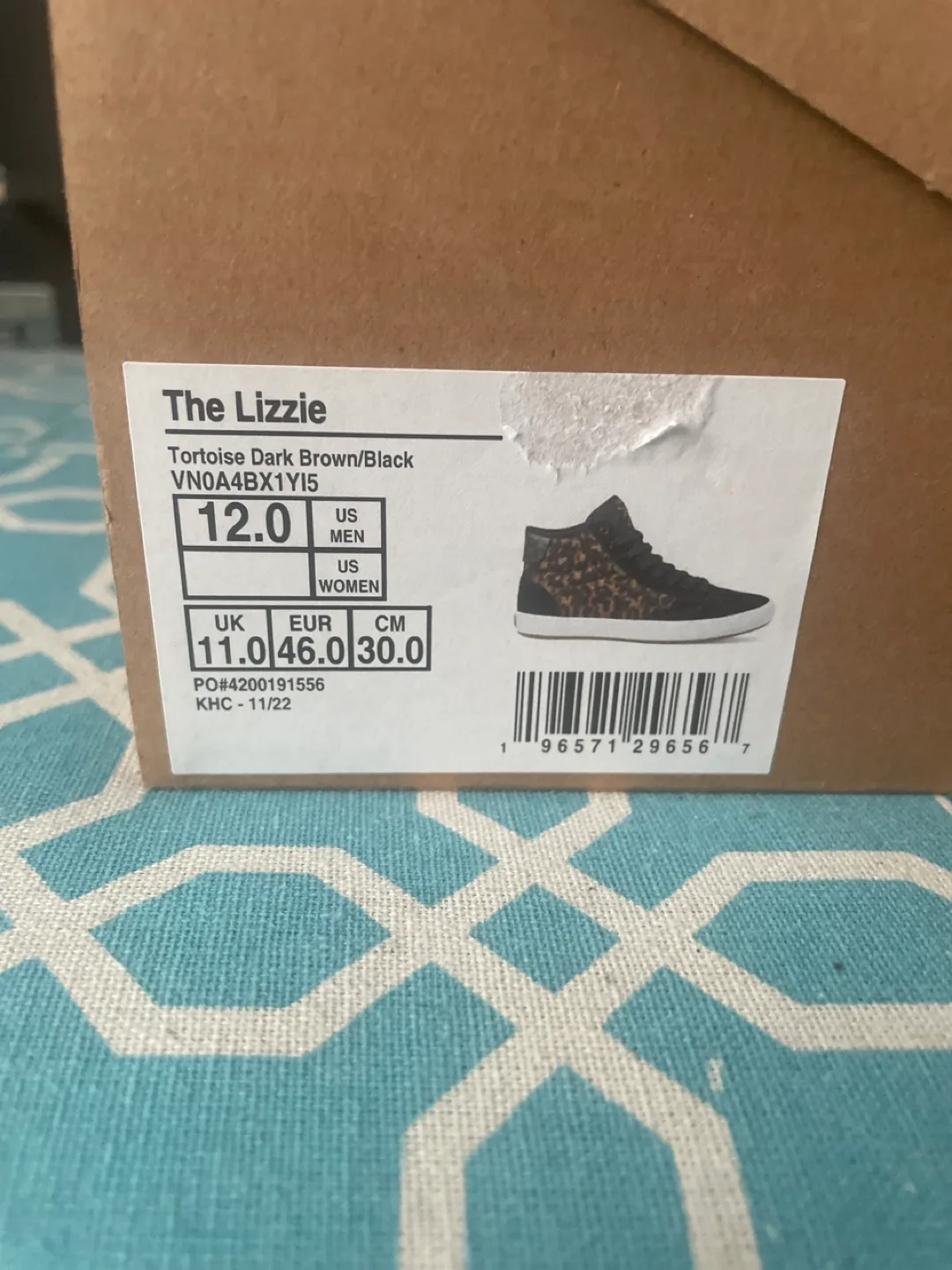 Vans The Lizzie Tortoise Dark Brown/Black US 12 Men's image indicator(4)