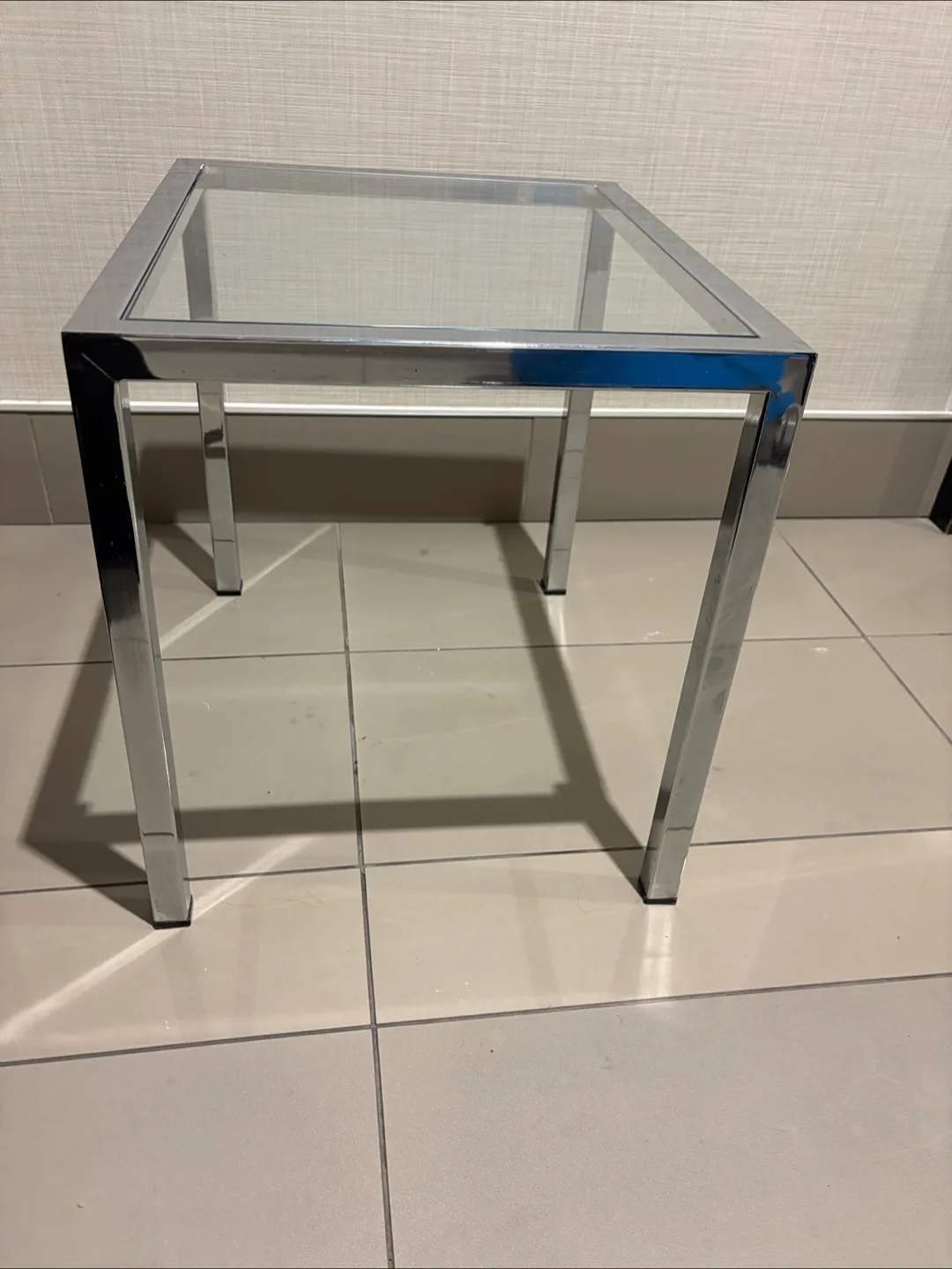 Chrome & Glass Side Table thumbnail